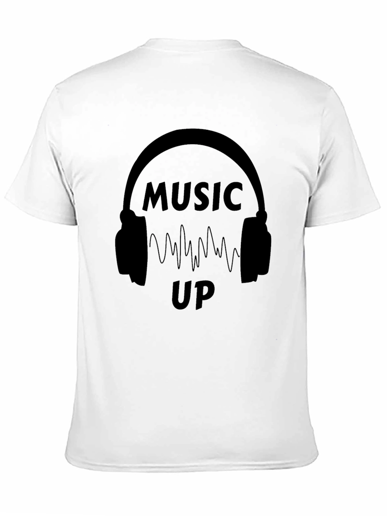Black Music Up Black Graphic T-Shirt view 11
