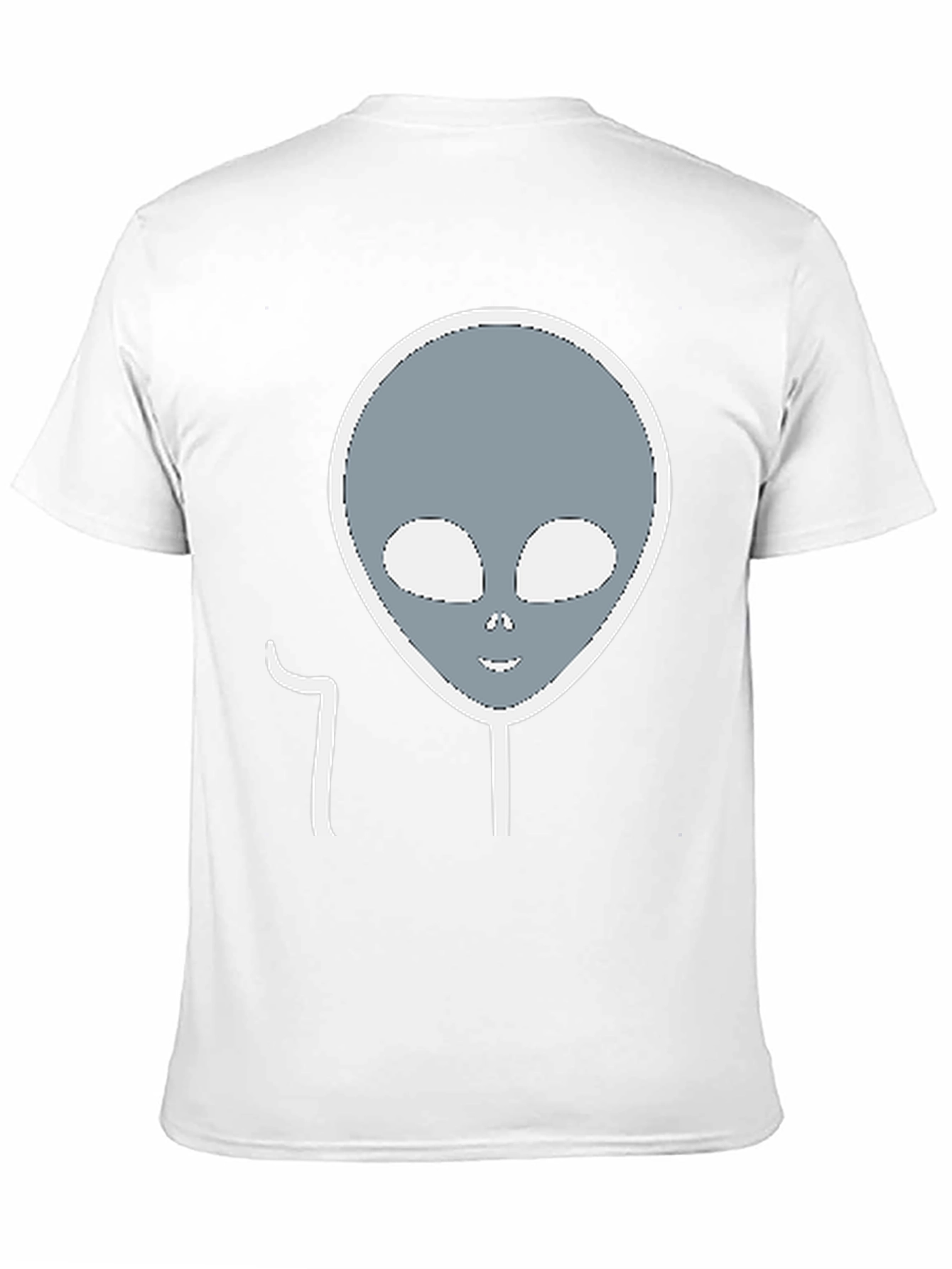 Black Alien Head Graphic Tee - Black Cotton Blend view 11