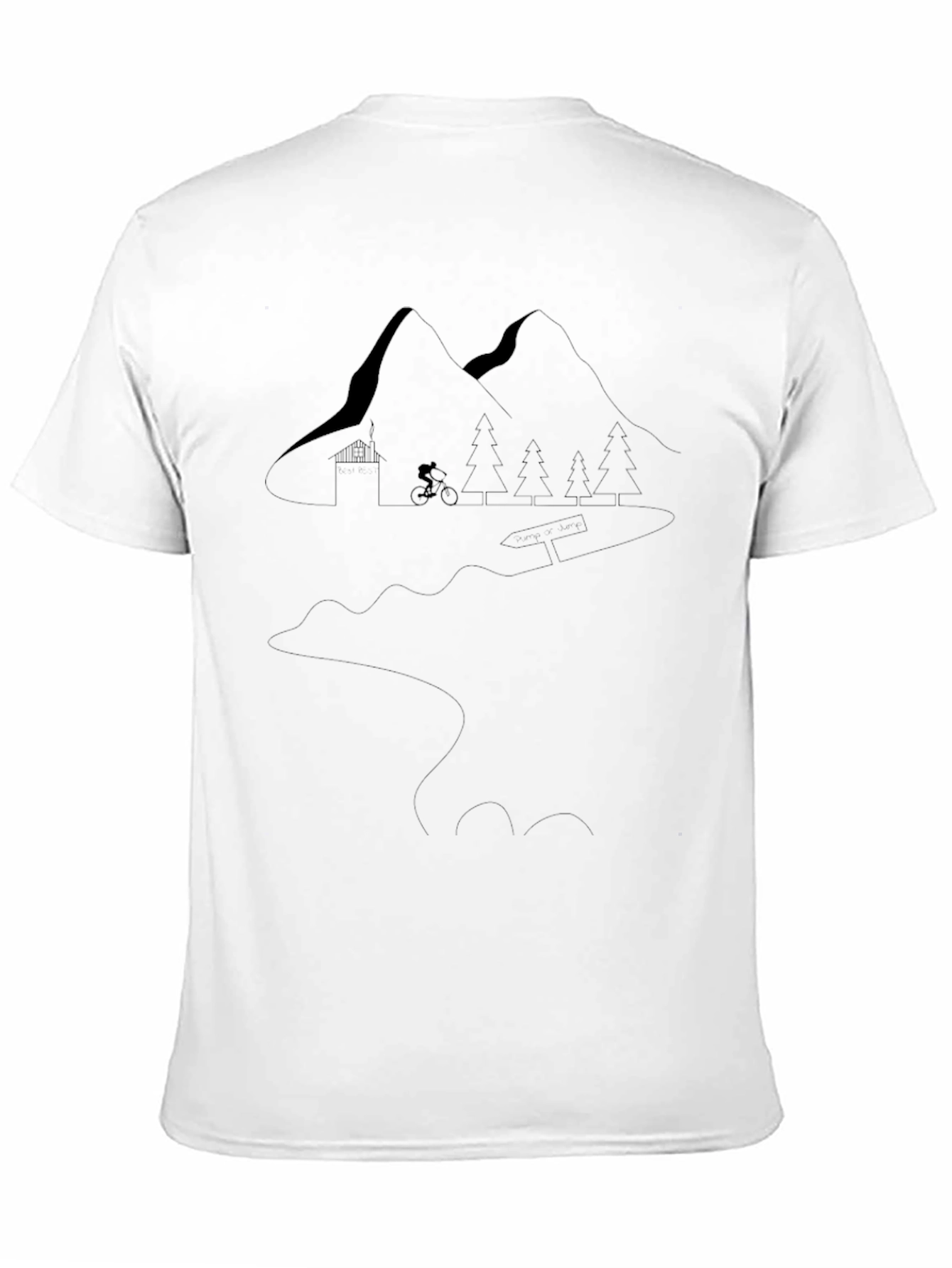 Black Mountain Biking Adventure Tee - Black view 11