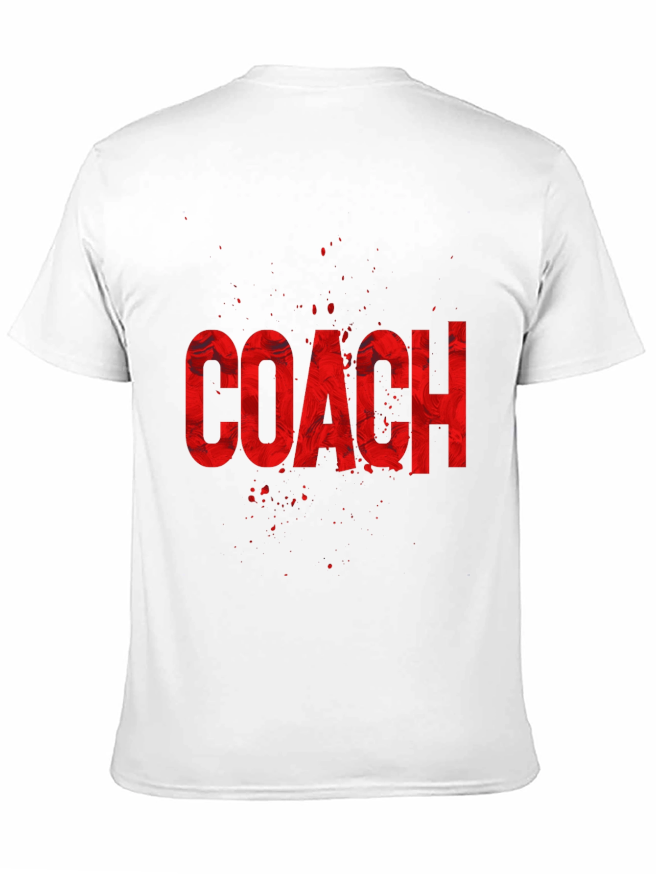 Coach Graphic T-Shirt - Red Text on Black Tee - 11