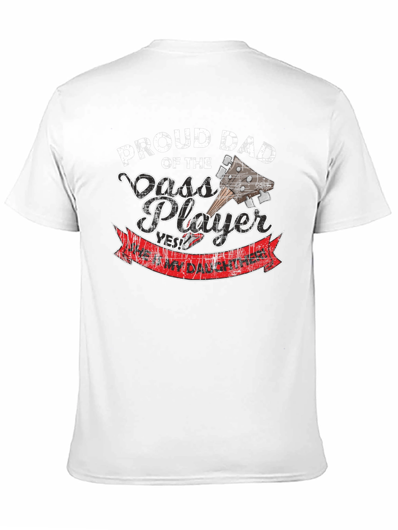 Black Proud Dad of a Bass Player T-Shirt view 11