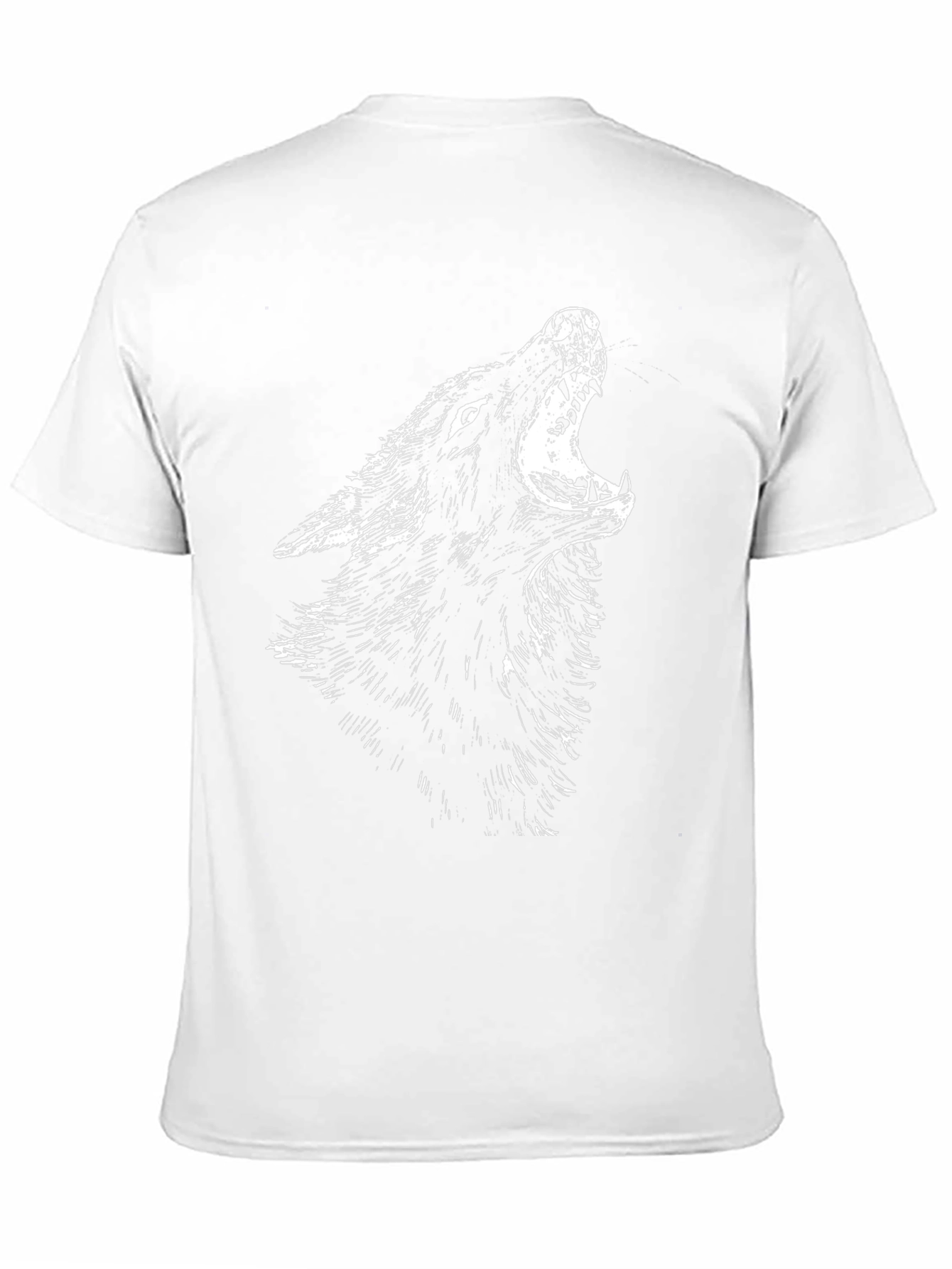 Black Wolf Howl Graphic Tee - Black T-Shirt view 11