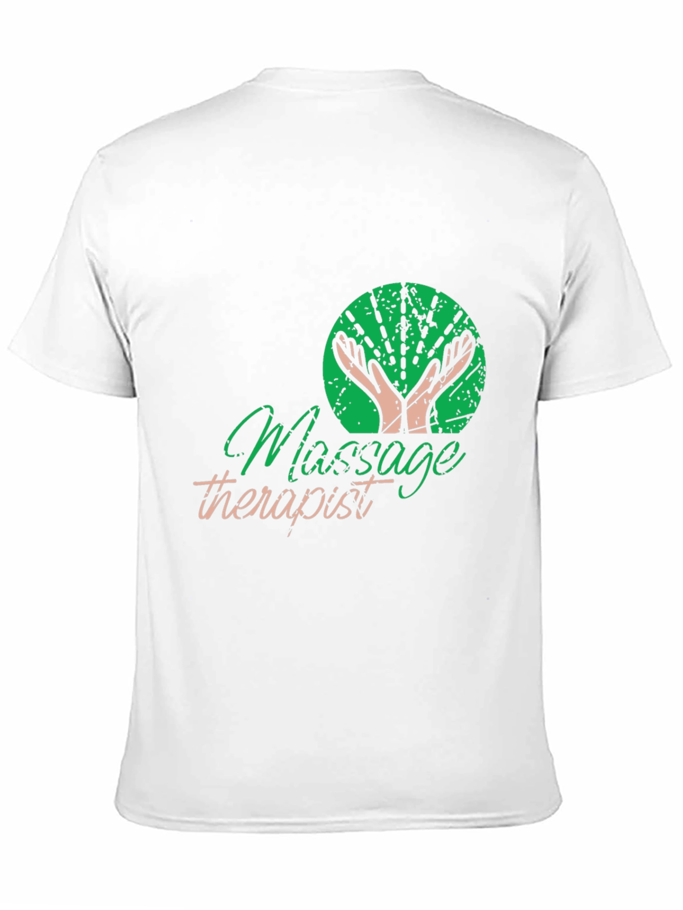 Black Massage Therapist Graphic T-Shirt - Black view 11