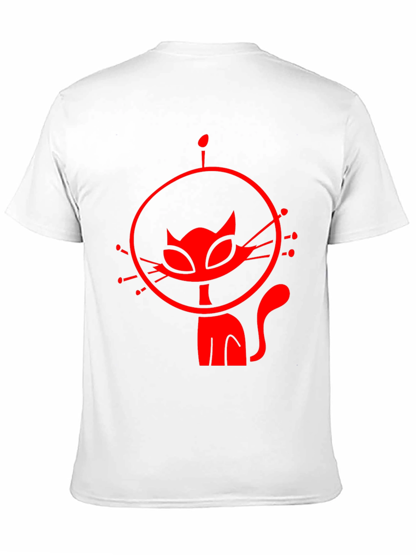 Black Retro Cat Astronaut Black Graphic Tee view 11