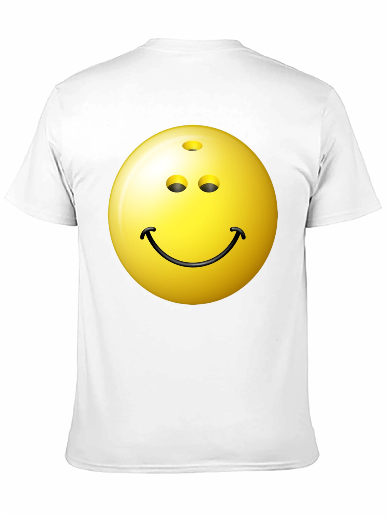 Black Bowling Ball Smiley Face Black T-Shirt view 11