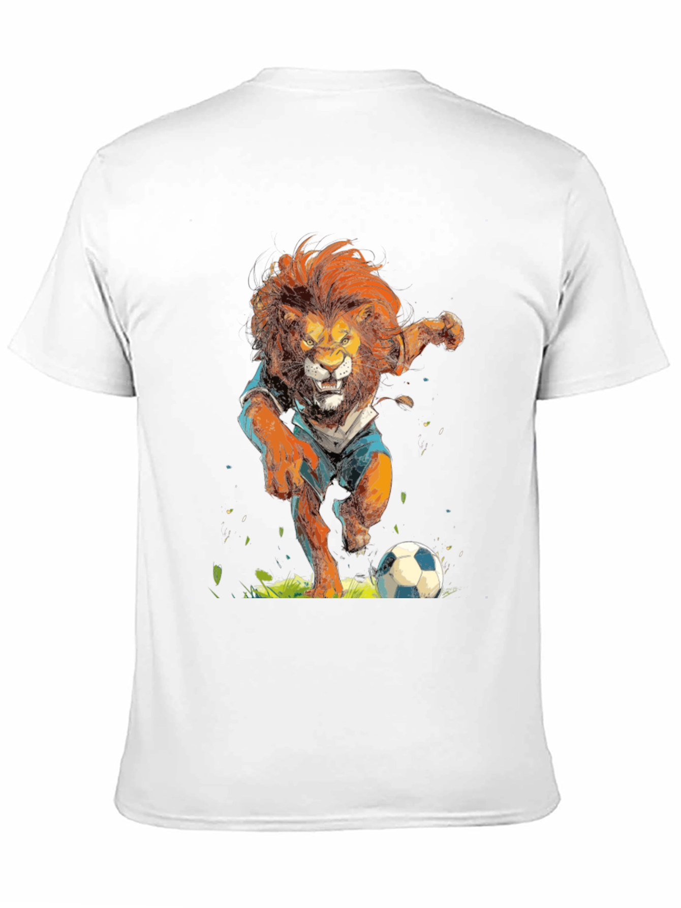 Black Lion Soccer T-Shirt - Black Graphic Tee view 11