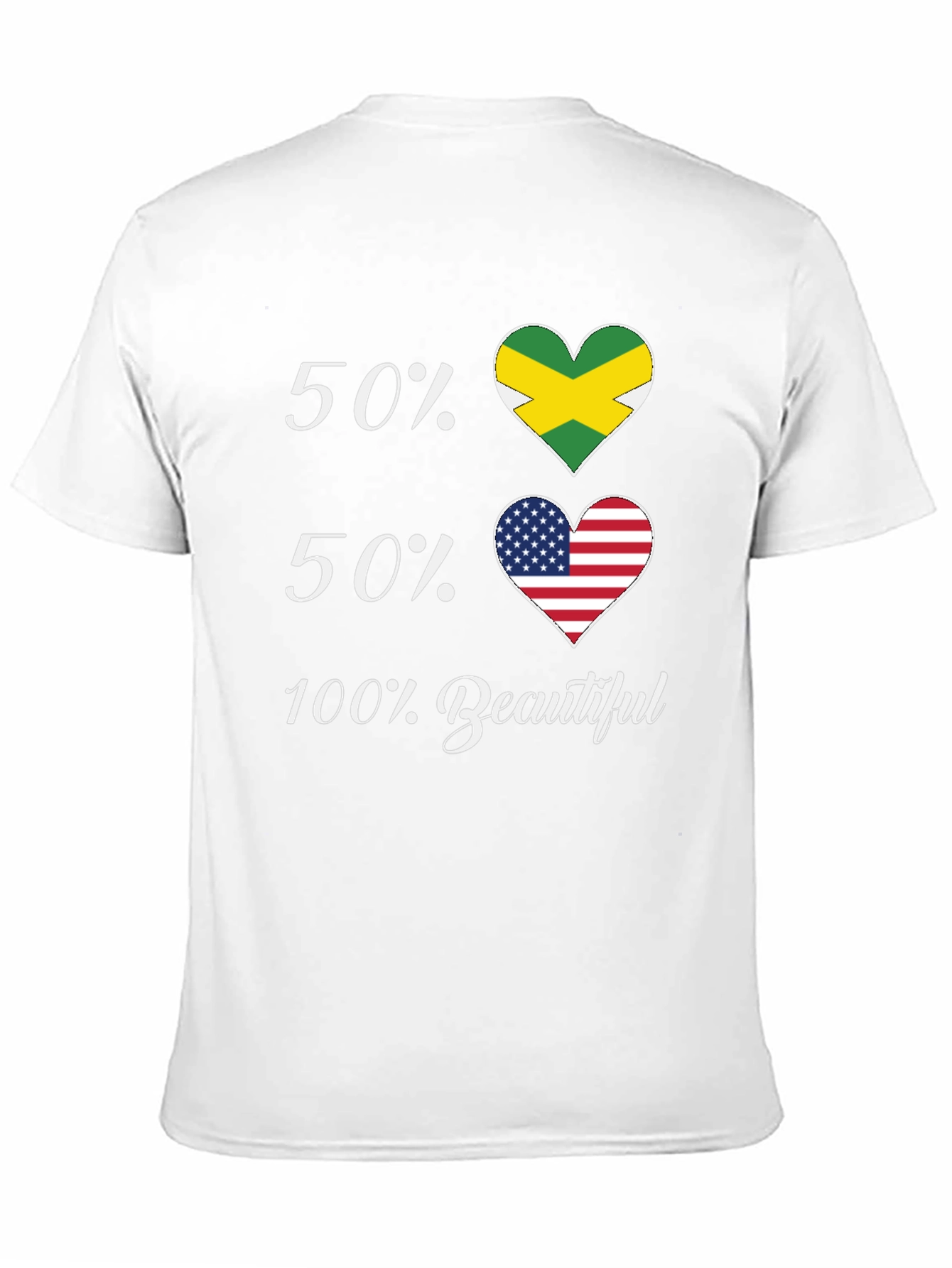 Jamaican American Pride T-Shirt - 50/50 Flags - 11