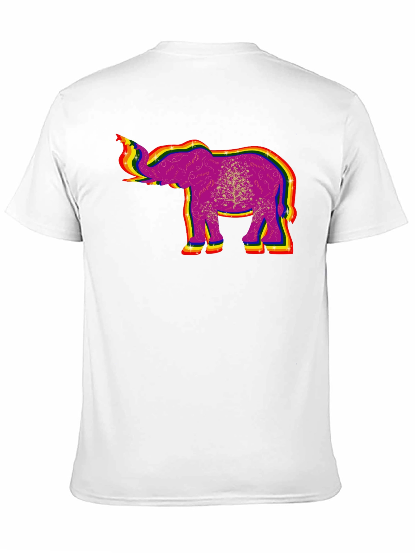 Black Rainbow Elephant Graphic Tee - Unique Design view 11