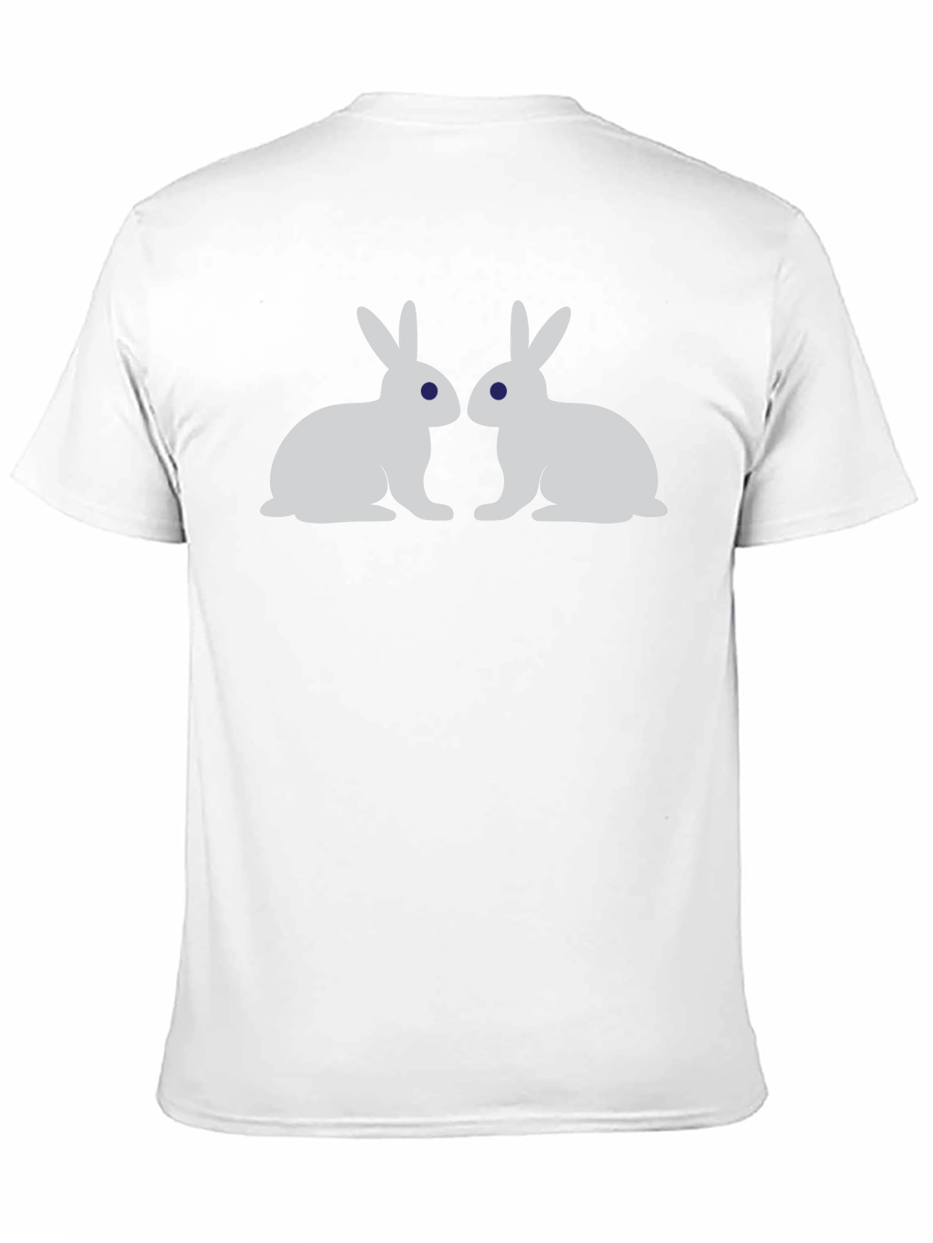 Black Two Bunny Rabbit Graphic Tee - Black view 11