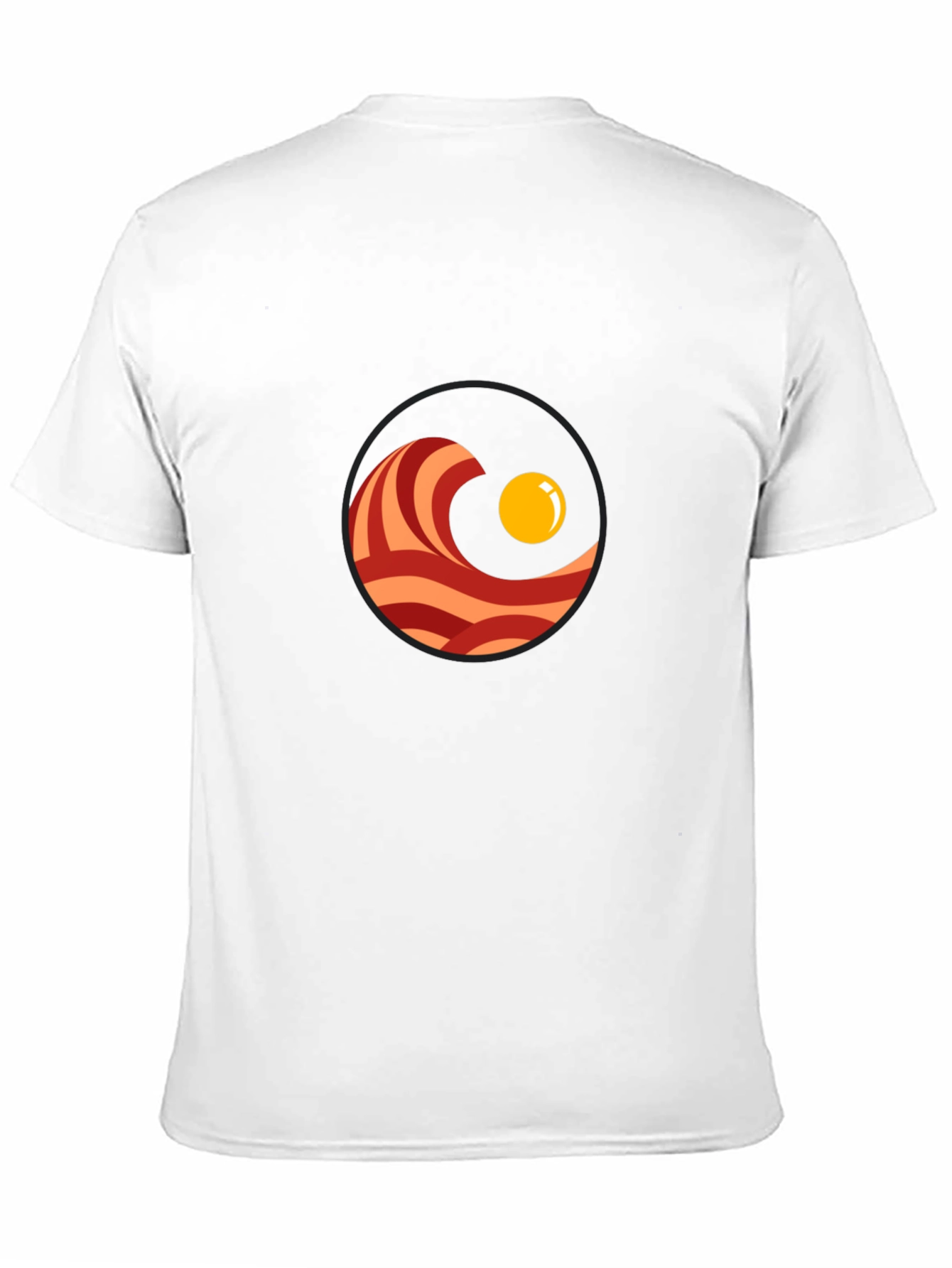 Black Bacon & Egg T-Shirt - Funny Breakfast Graphic Tee view 11
