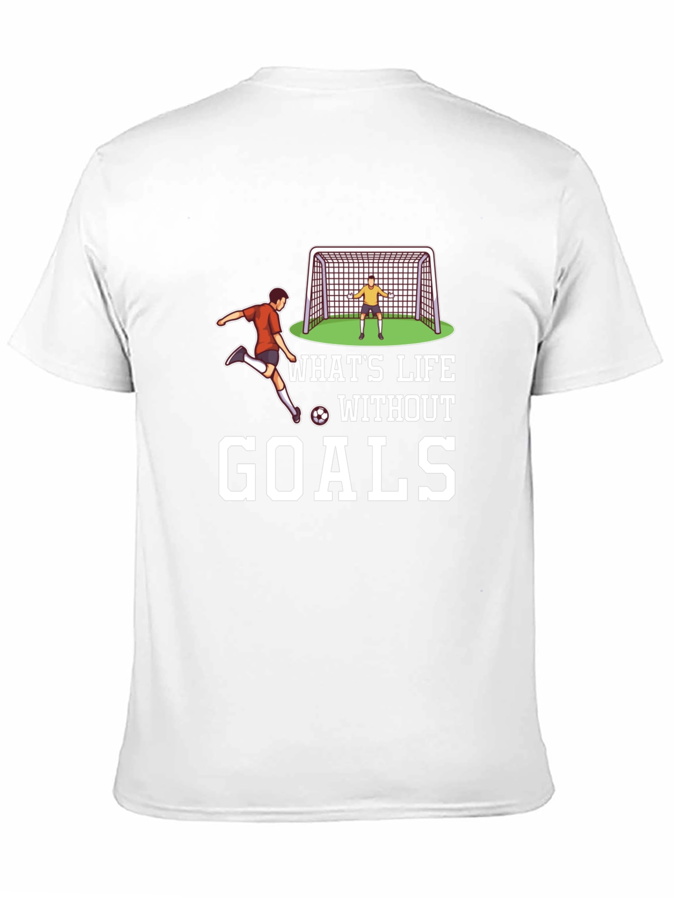 Black Soccer Goals Graphic T-Shirt - Black Casual Tee view 11
