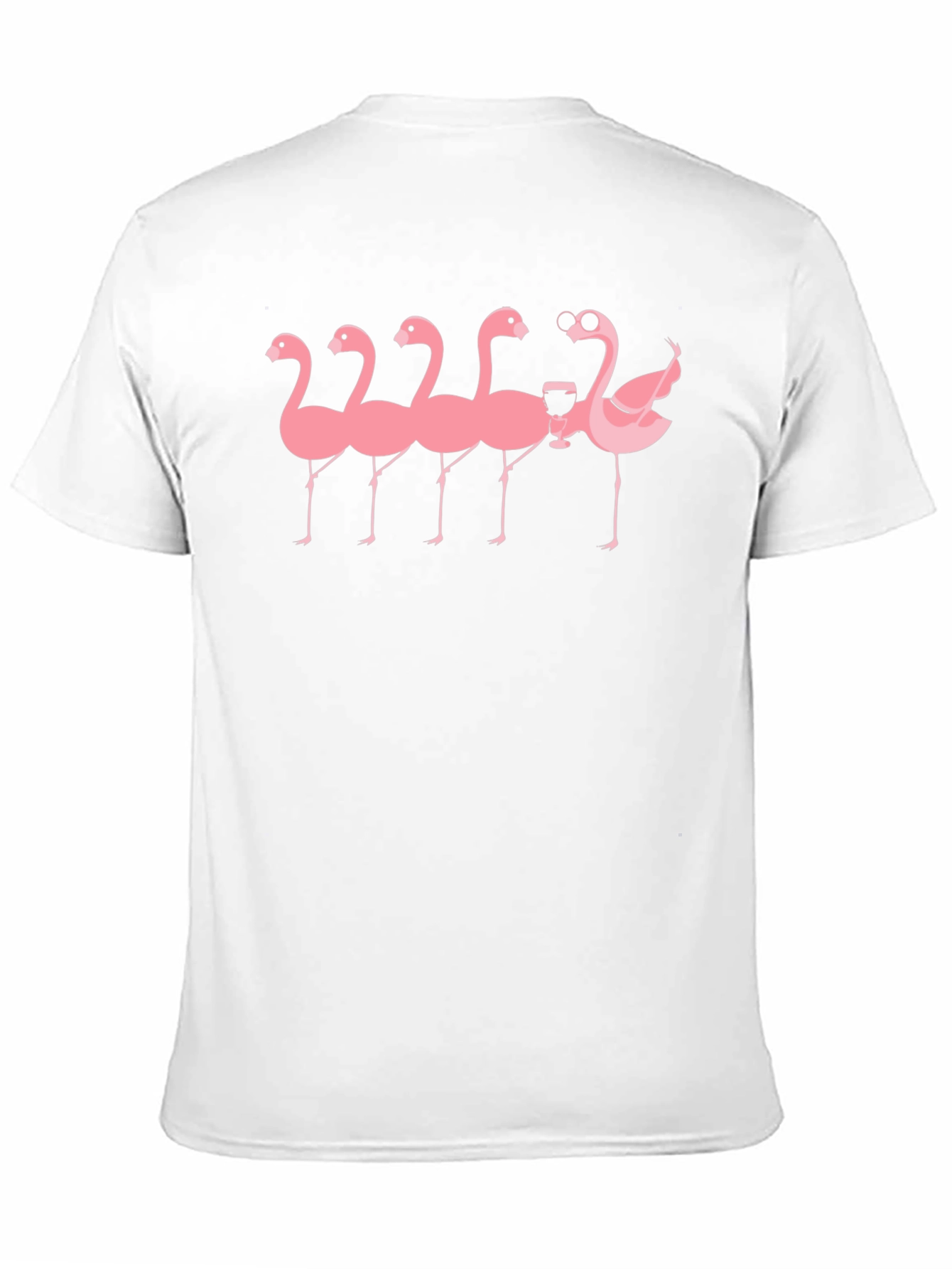 Black Black T-Shirt with Flamingo Graphic view 11