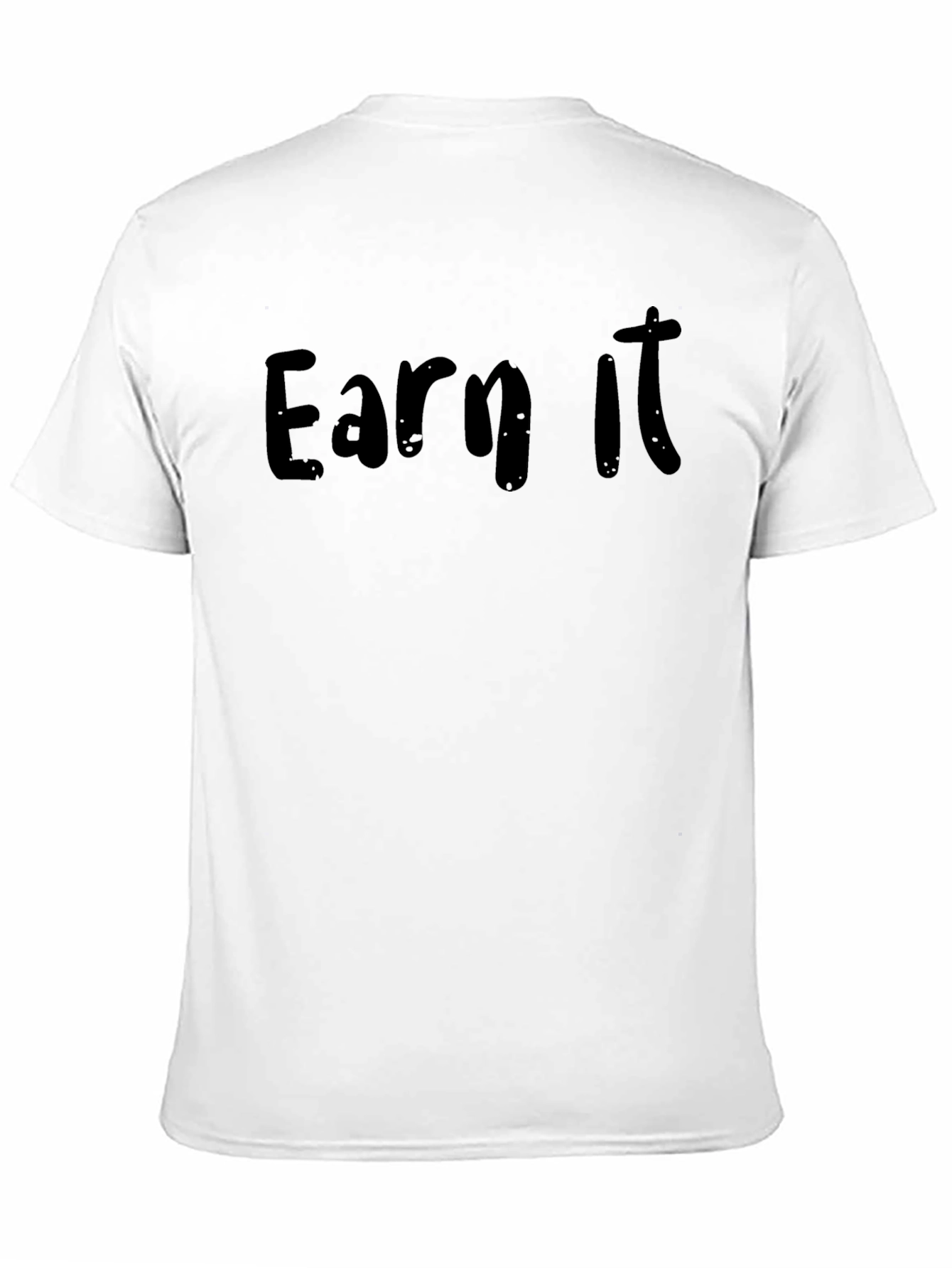 Black Earn It Black Cotton T-Shirt view 11