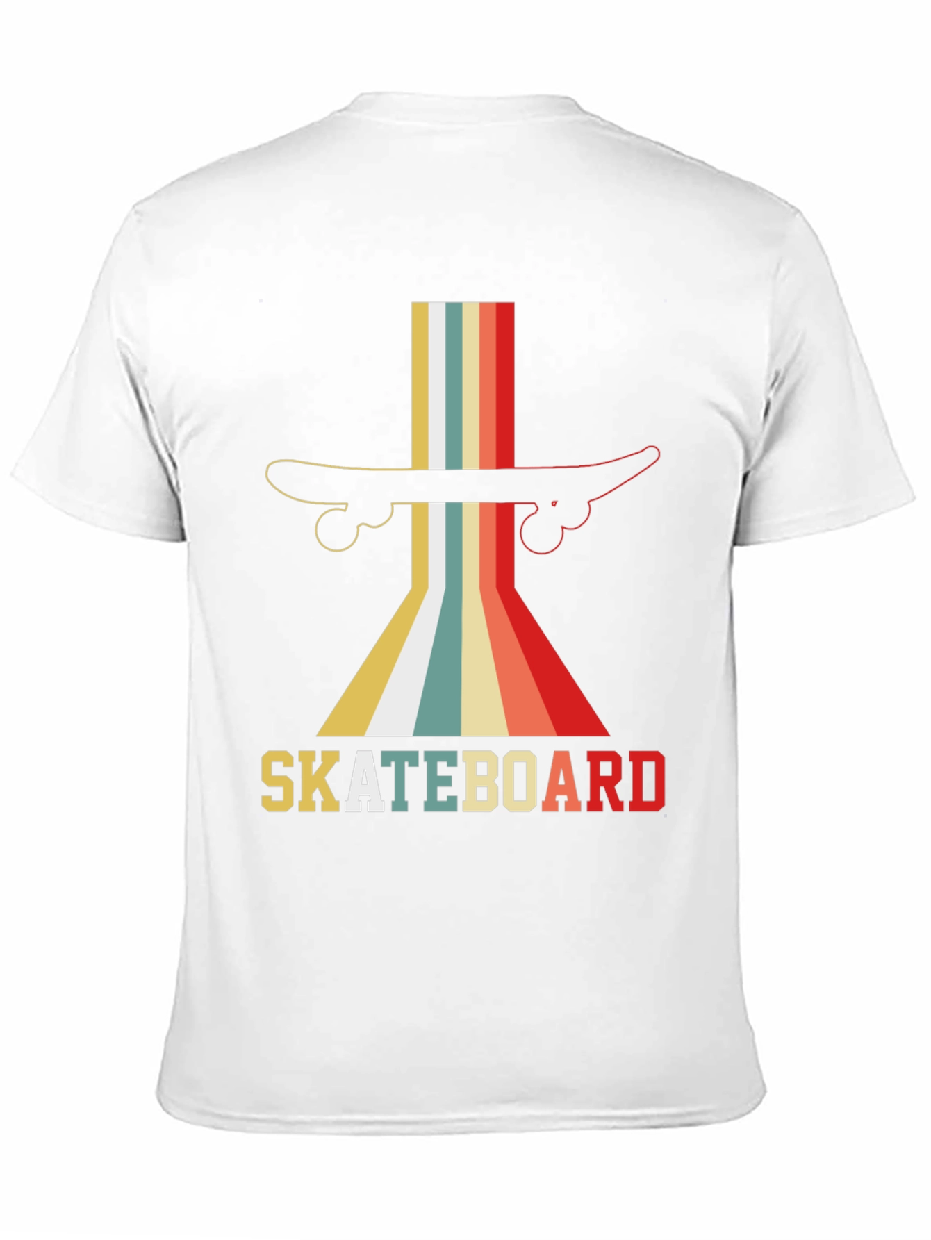 Black Retro Skateboard Graphic Tee - Vintage Style Shirt view 11