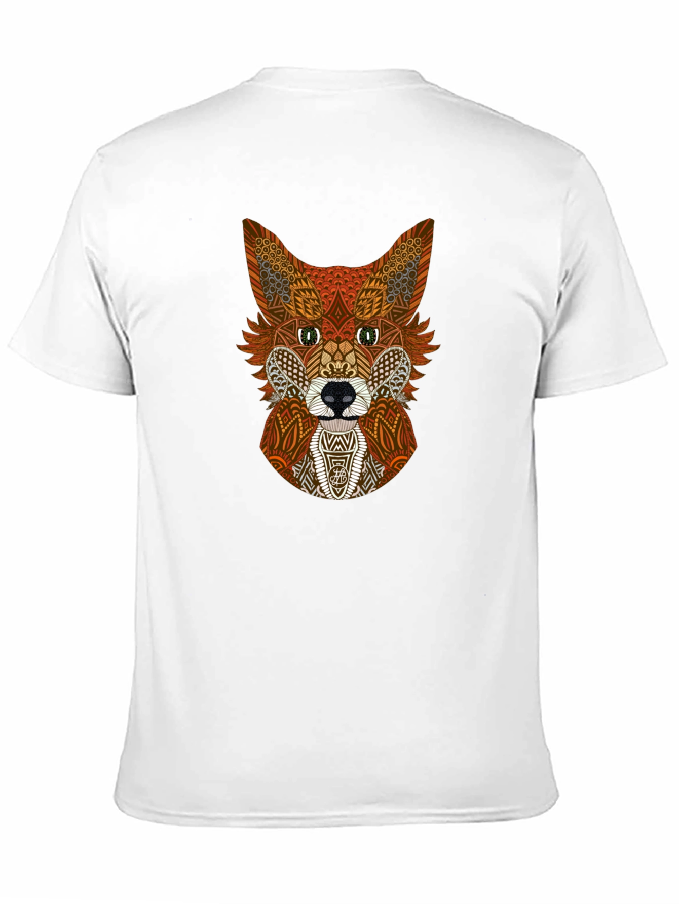 Black Geometric Fox Graphic Tee - Stylish Animal Print Shirt view 11