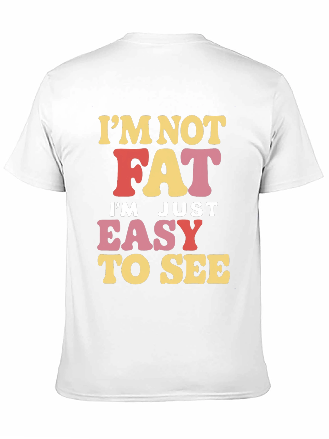 Black Funny 'I'm Not Fat' Graphic Tee view 11