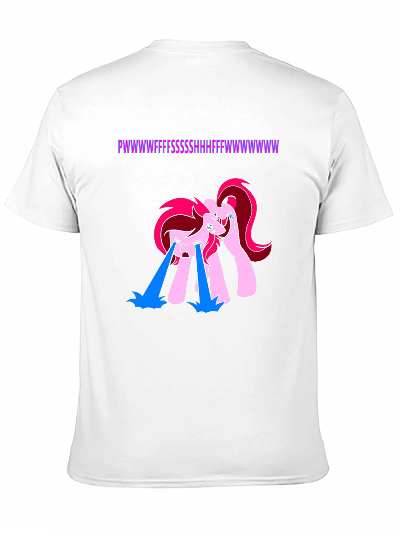 Black Funny Crying Pony Black T-Shirt view 11