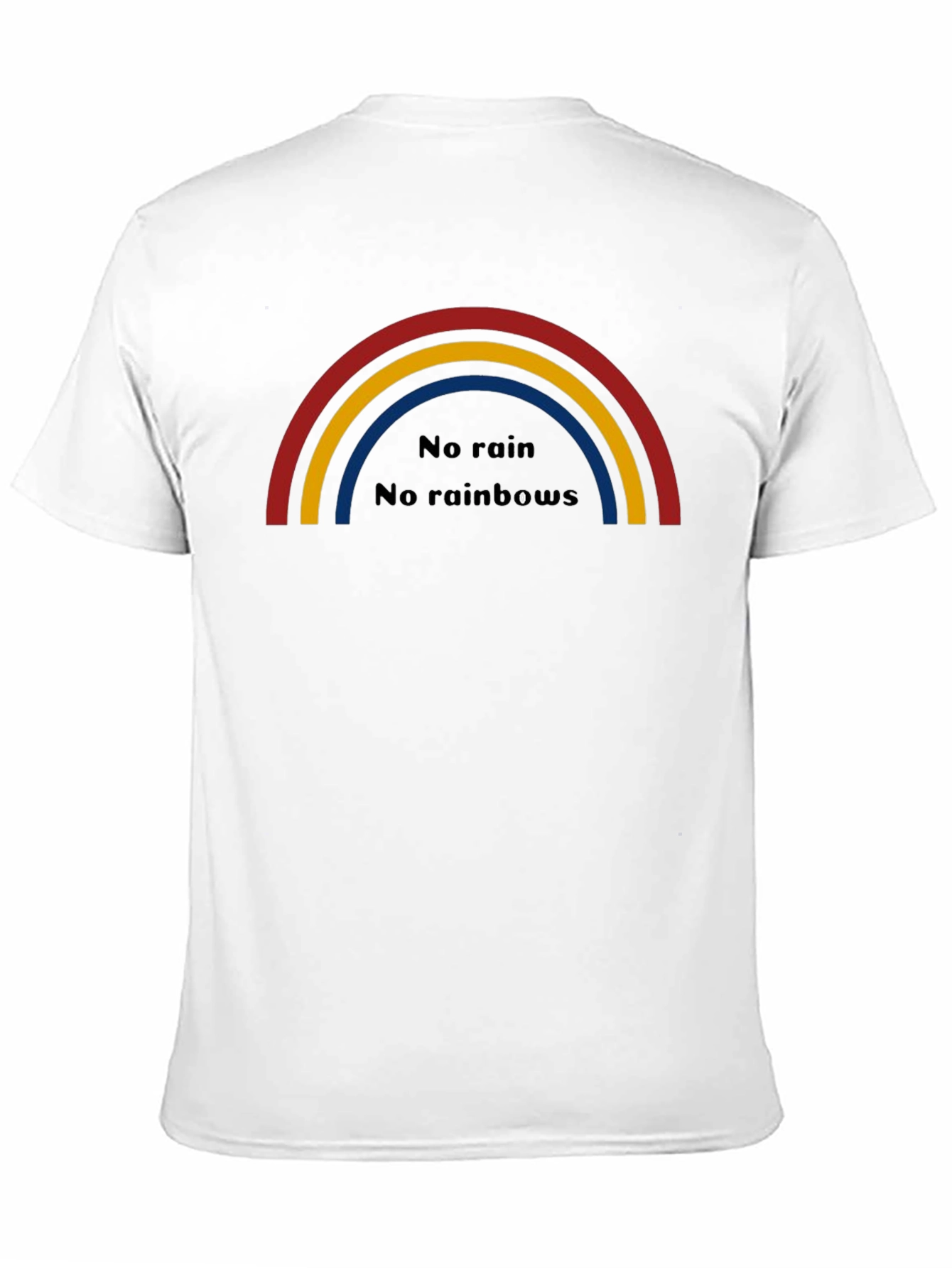 Black No Rain No Rainbows Black T-Shirt view 11