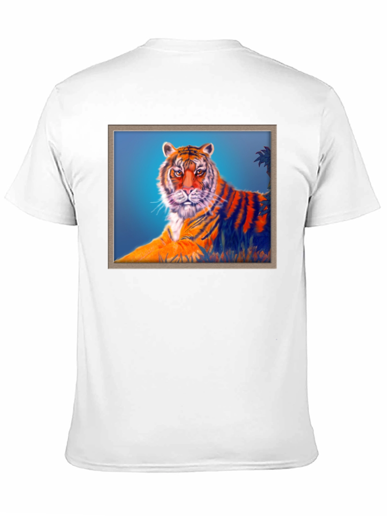 Black Tiger Graphic Print Crew Neck T-Shirt view 11