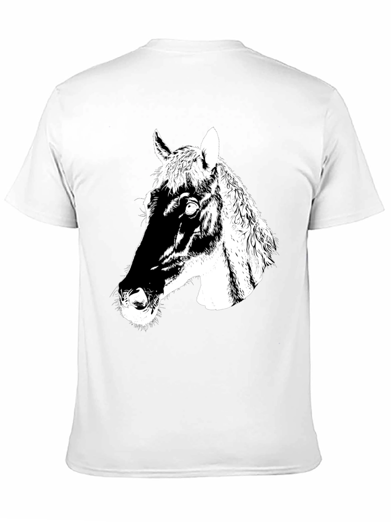 Black Men's Black Horse Graphic T-Shirt view 11