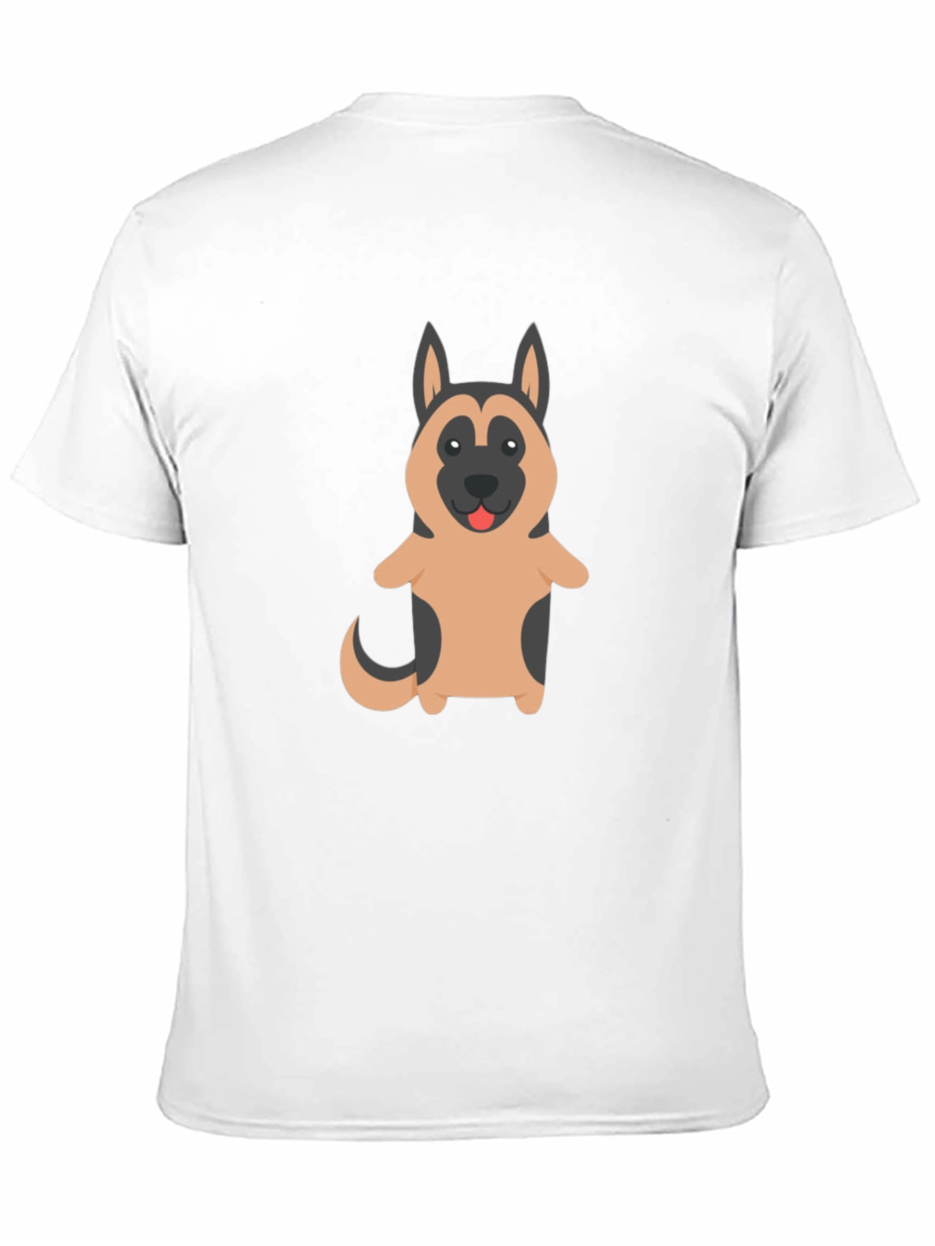 Black German Shepherd Dog Cartoon Graphic T-Shirt view 11