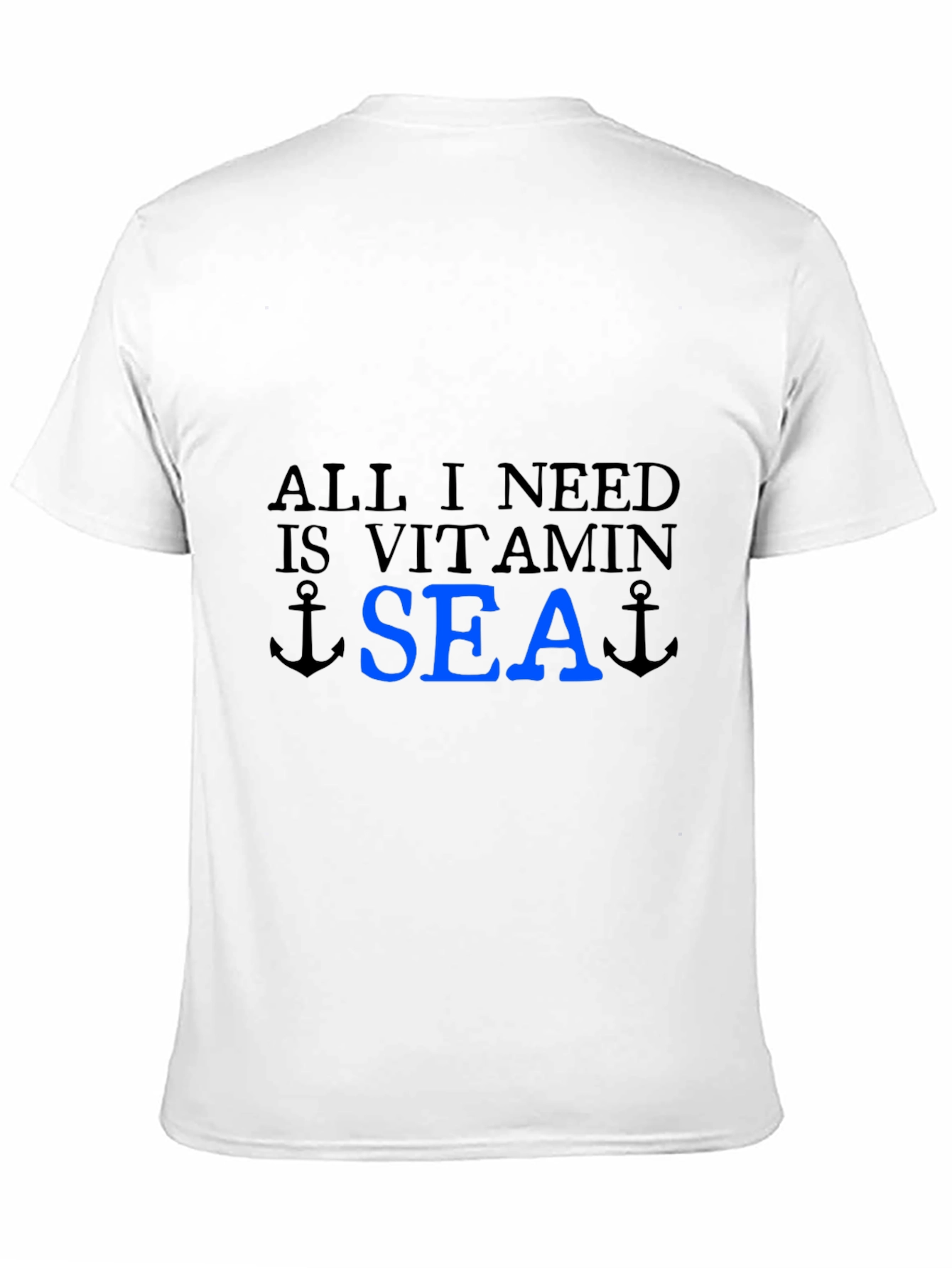 Black Vitamin Sea T-Shirt - Black Cotton Tee view 11