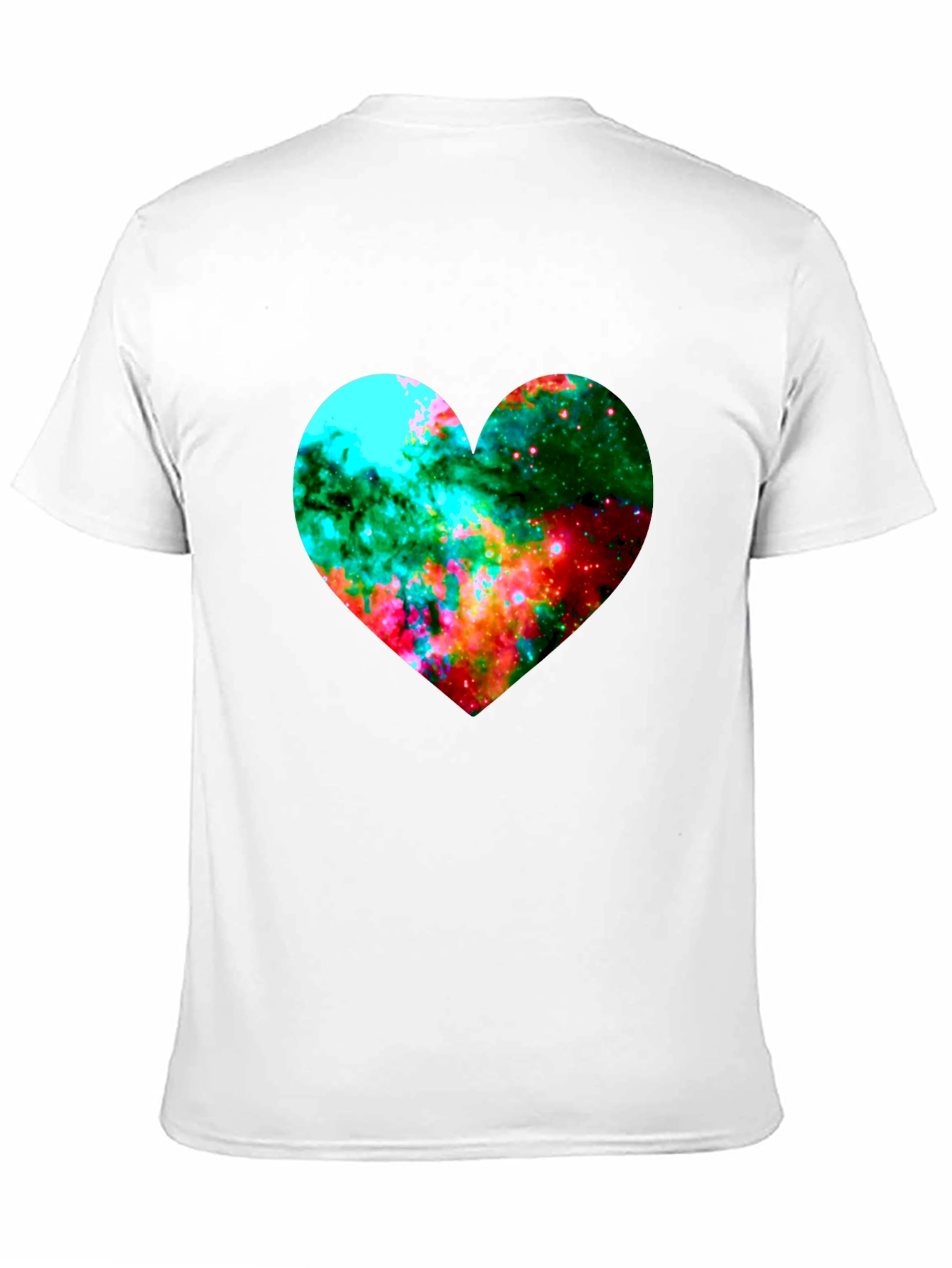 Black Galaxy Heart Graphic Black T-Shirt view 11