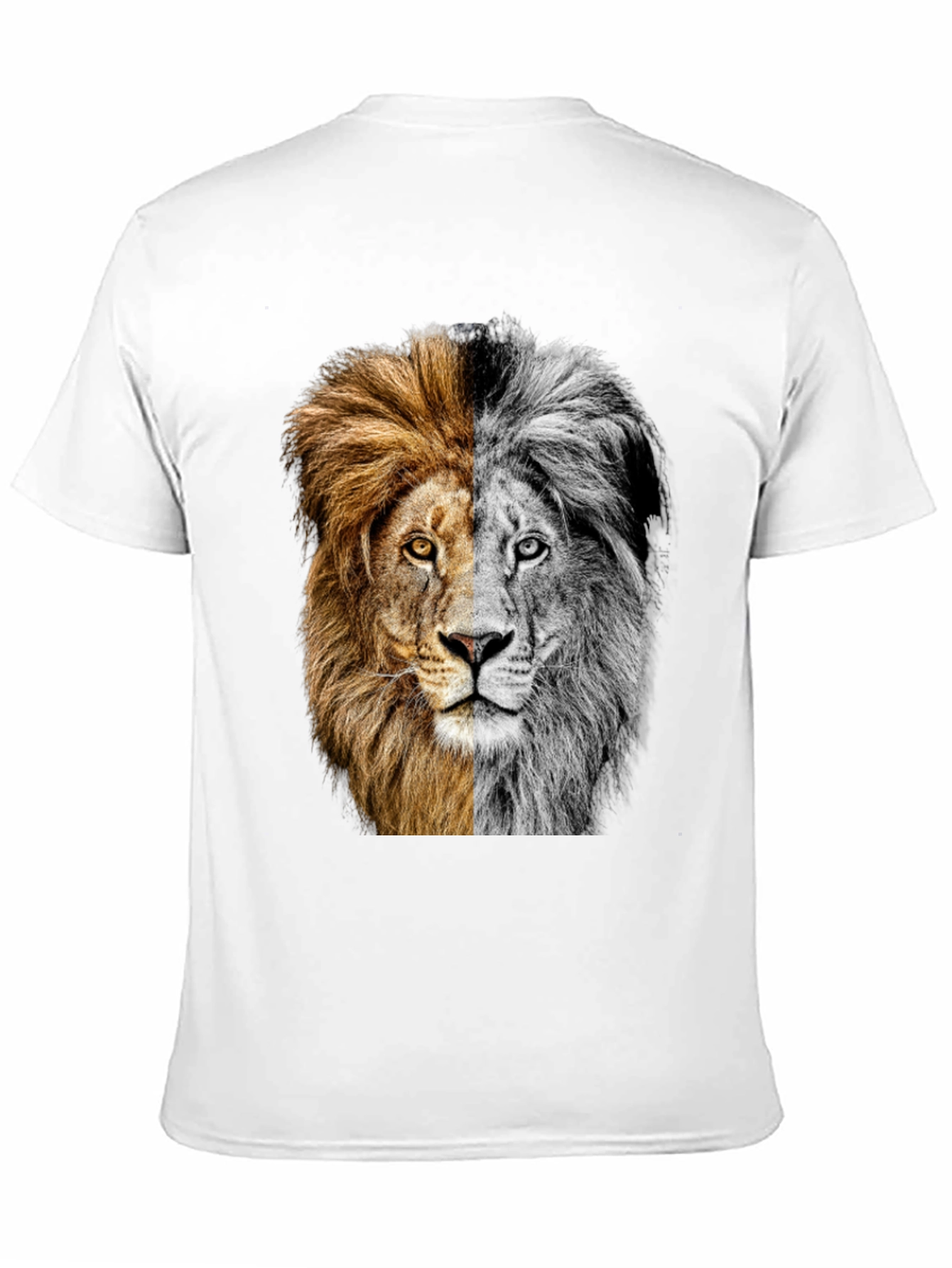 Black Two-Faced Lion Graphic Tee - Bold Animal Print view 11