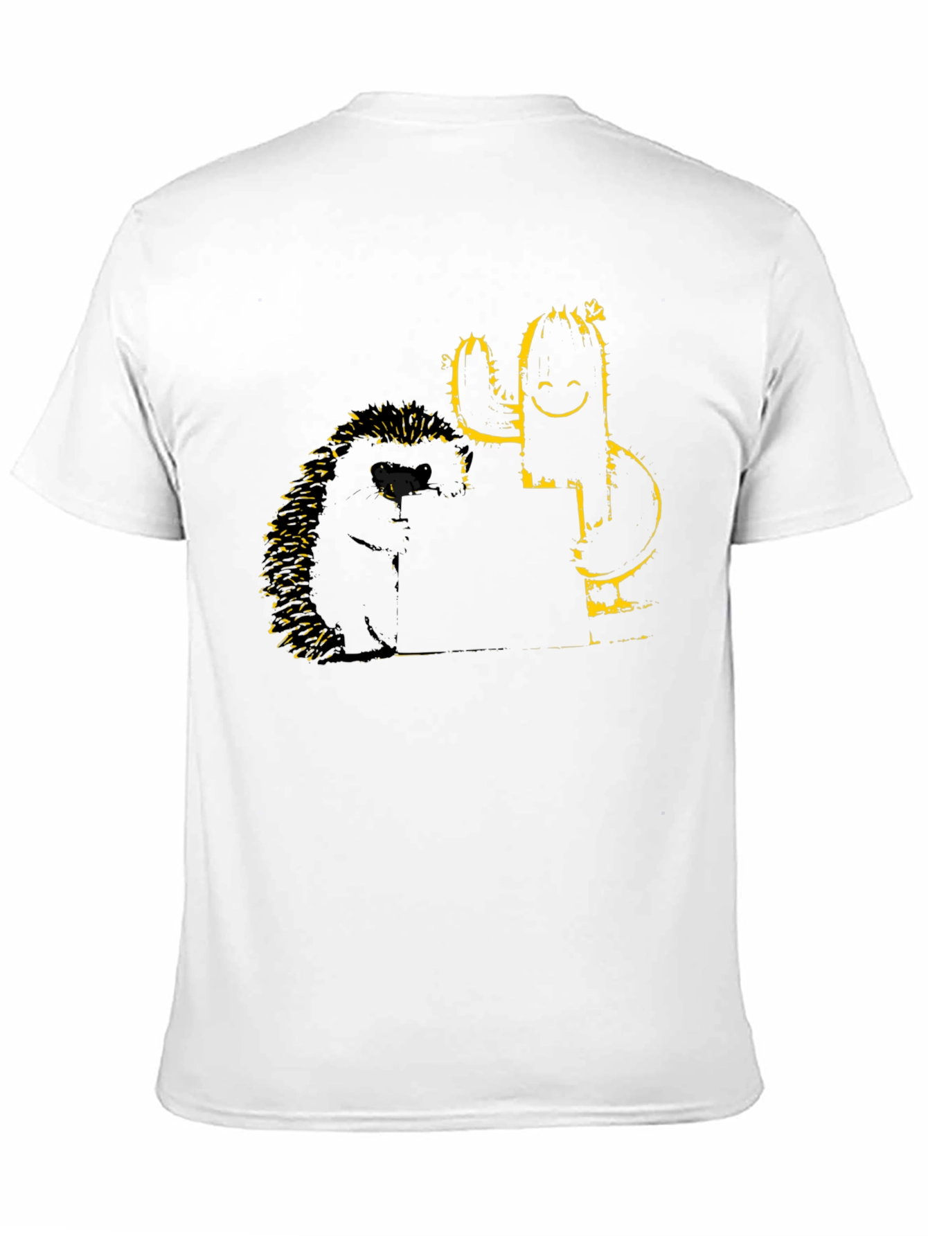 Black Hedgehog & Cactus Graphic T-Shirt - Black view 11