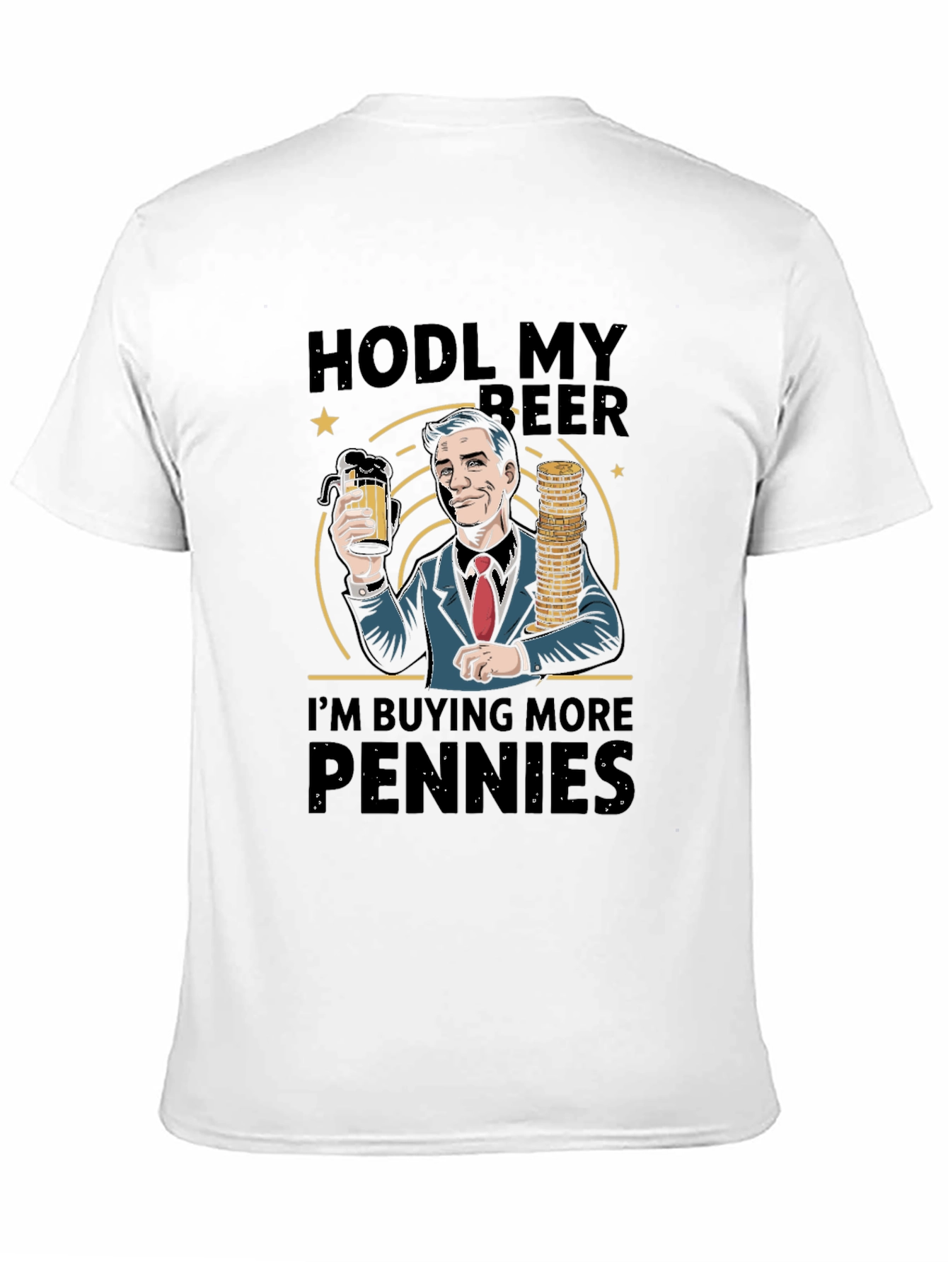 Black HODL My Beer Funny Crypto T-Shirt view 11