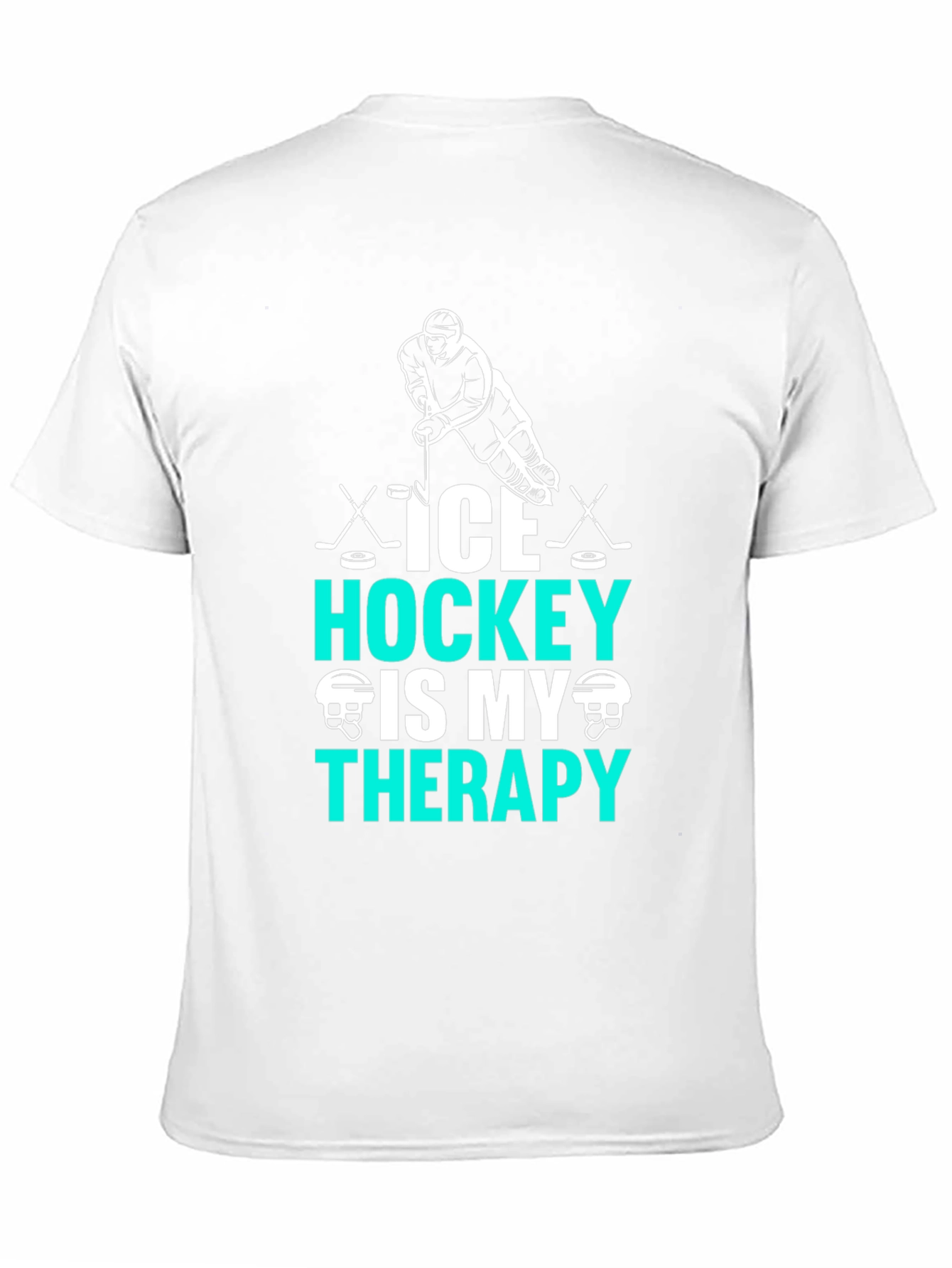 Black Ice Hockey Therapy Graphic T-Shirt for Hockey Lovers view 11