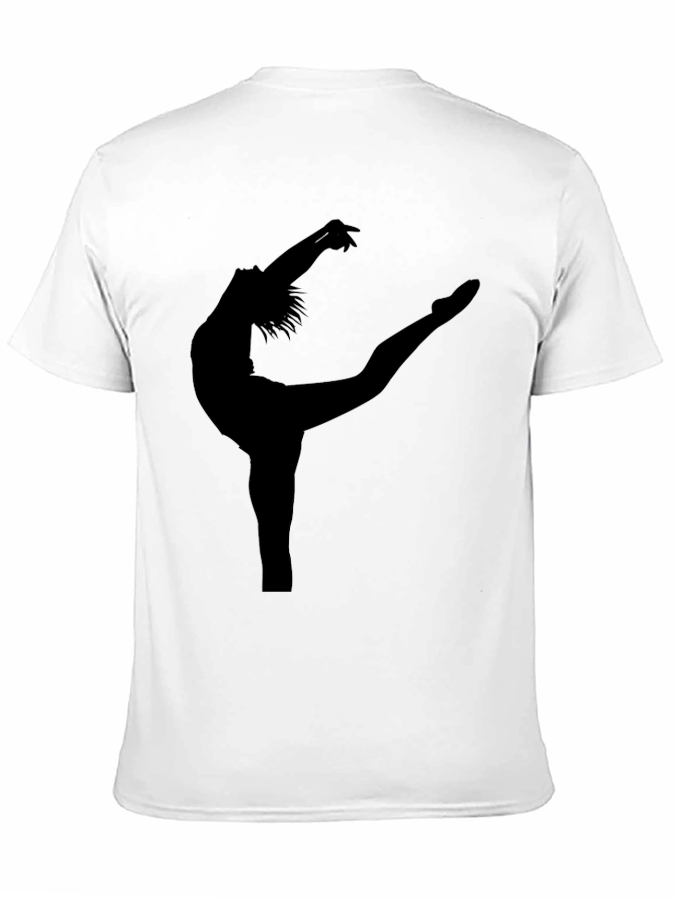 Black Ballet Dancer Silhouette Black T-Shirt view 11