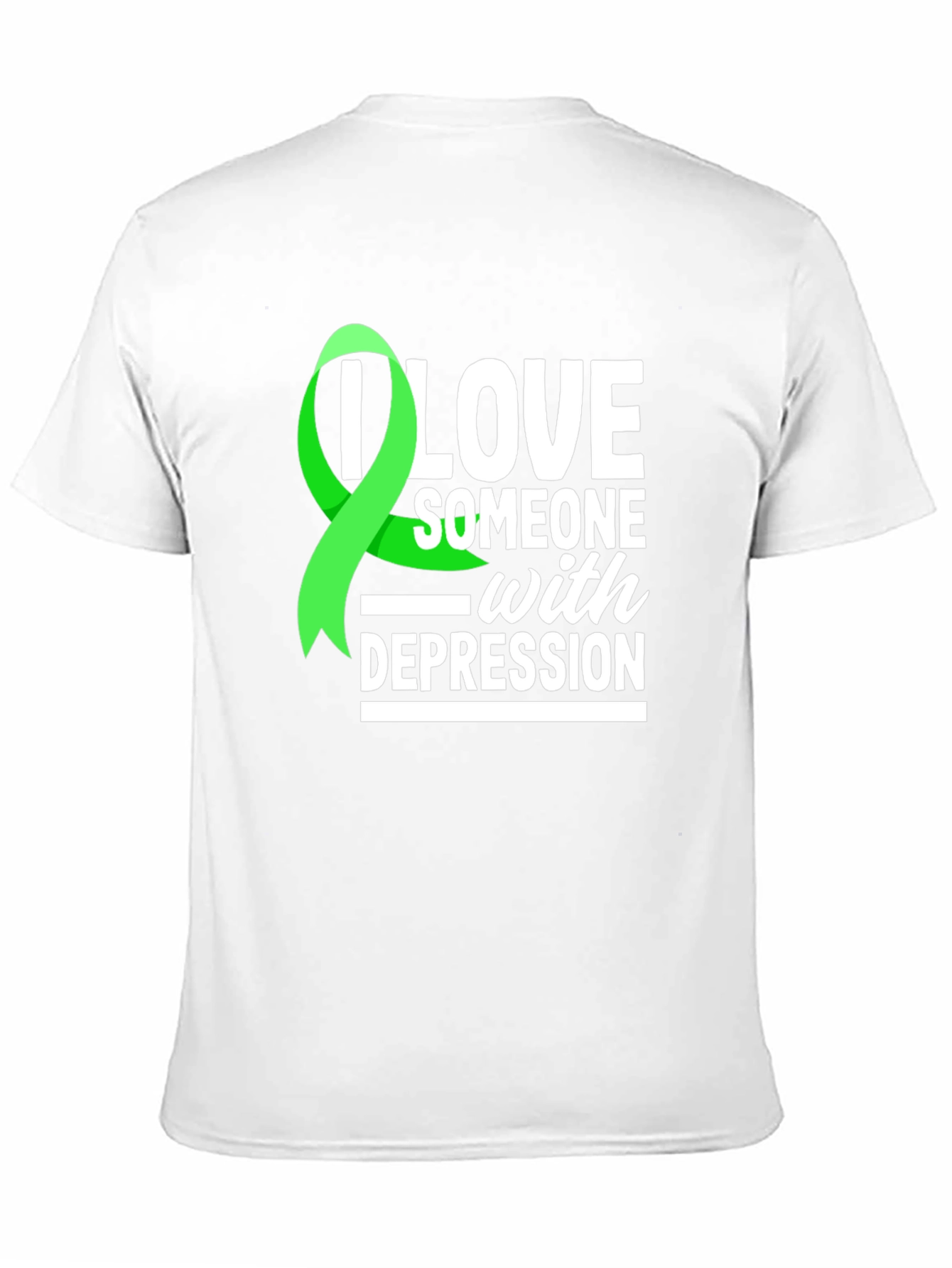 Black I Love Someone With Depression Awareness T-Shirt view 11