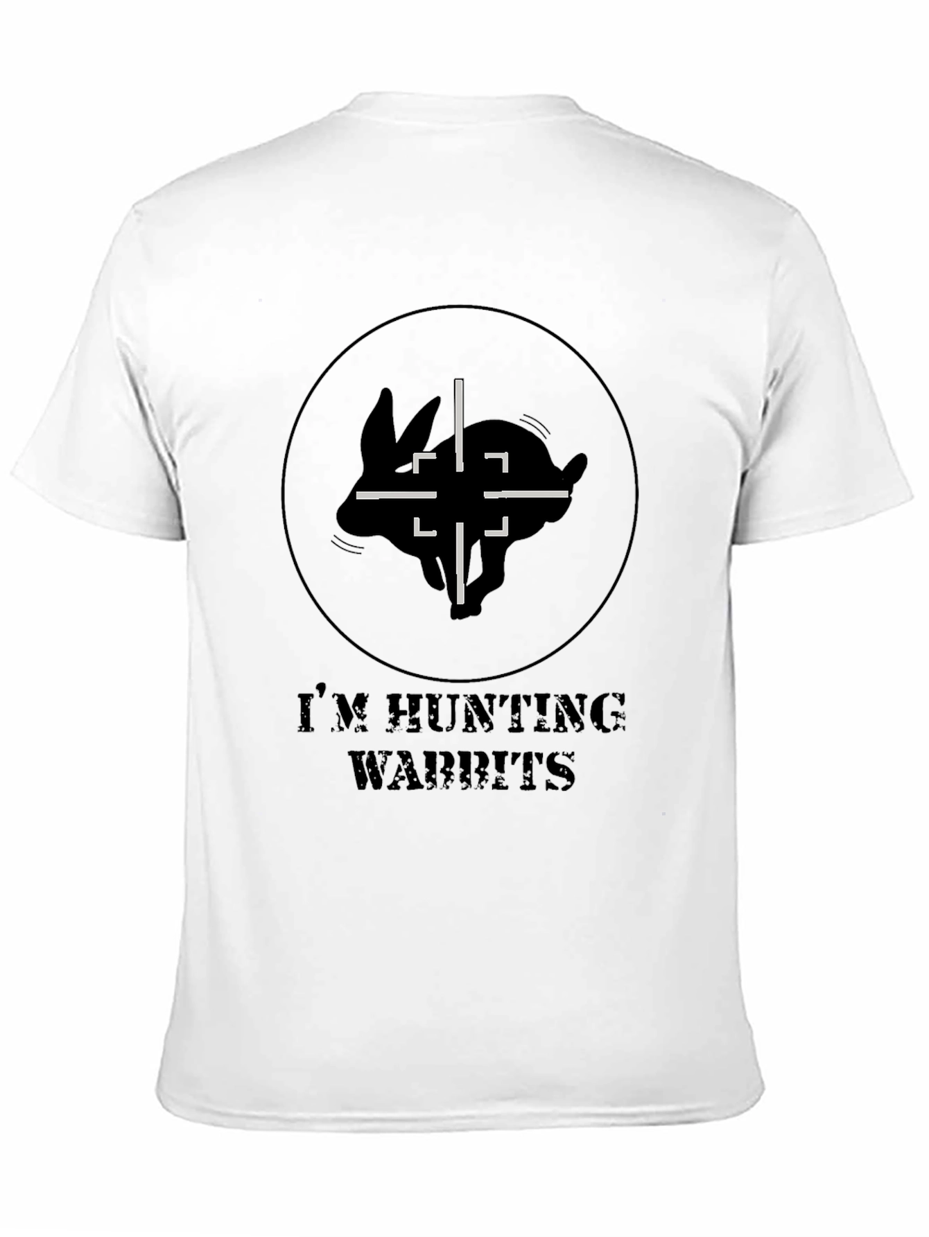 Black I'm Hunting Wabbits T-Shirt view 11