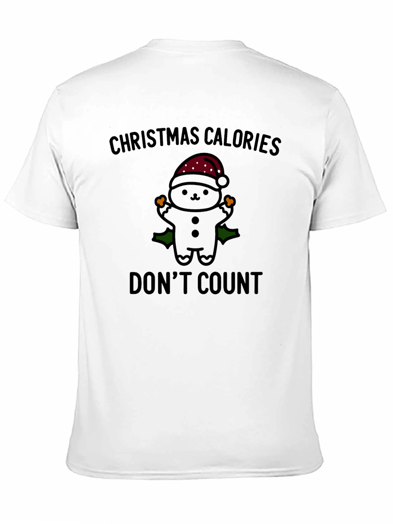 Black Christmas Calories Don't Count T-Shirt view 11
