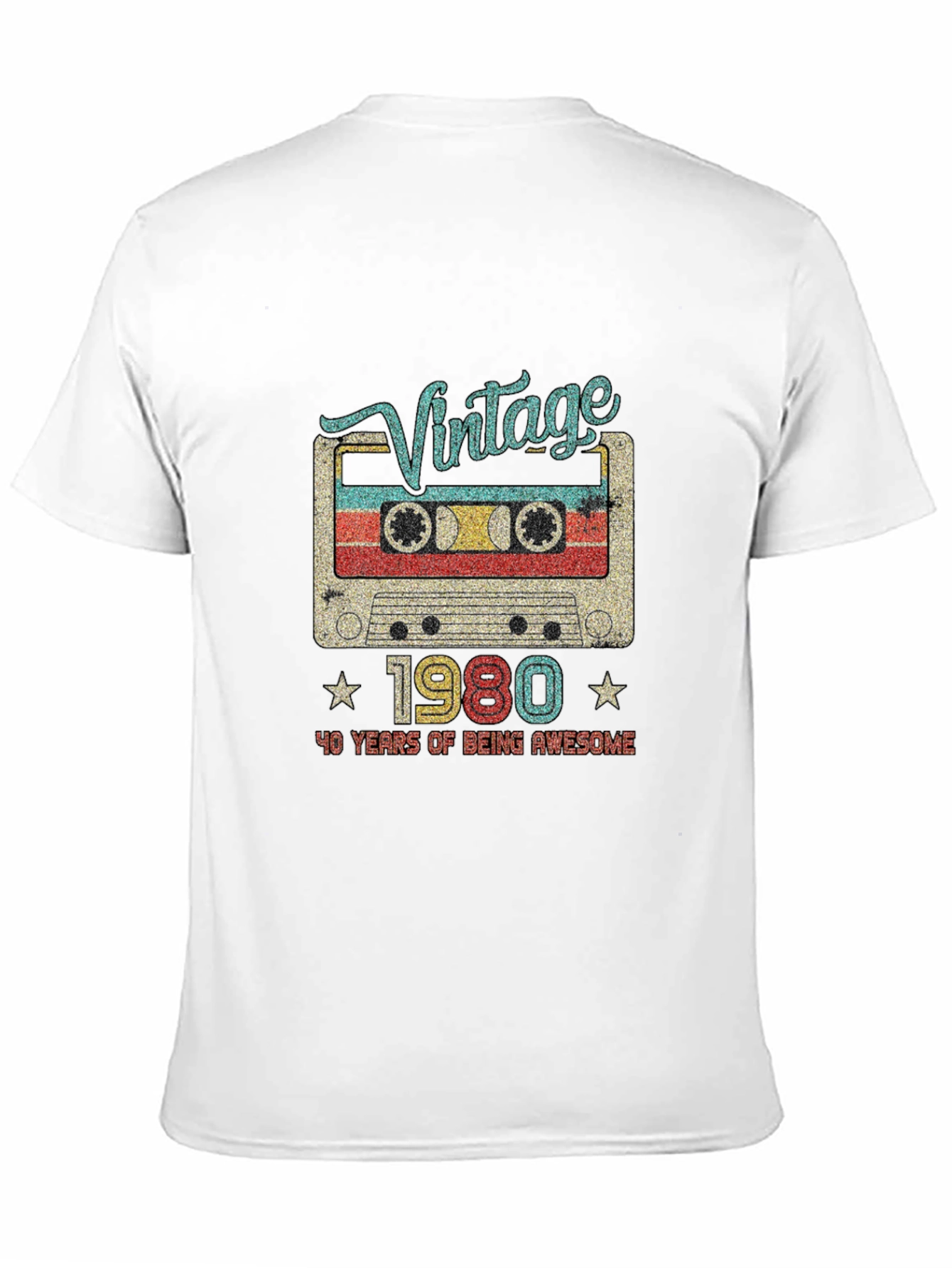 Black Vintage 1980 Cassette Tape T-Shirt view 11