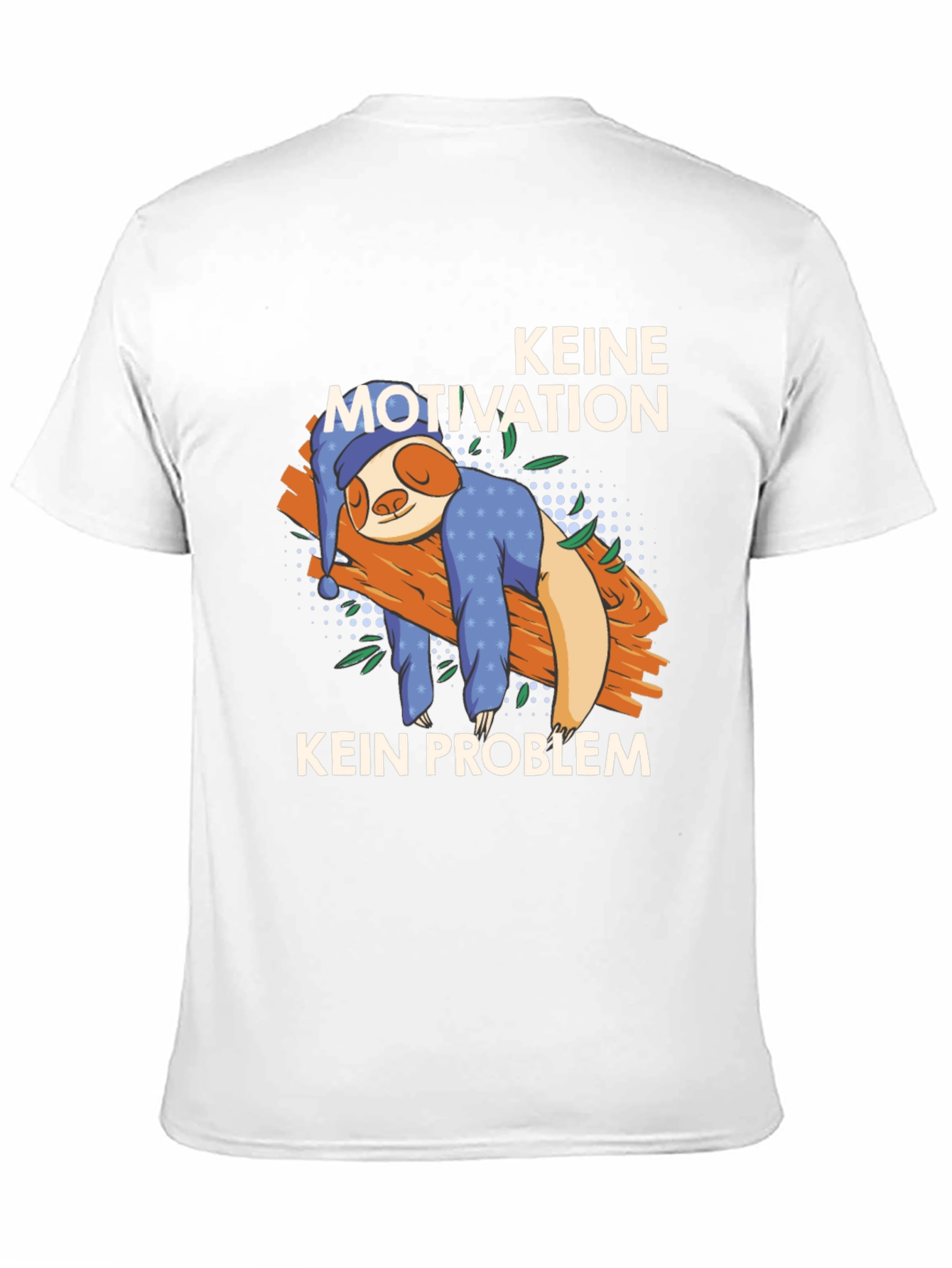 Black No Motivation No Problem Sloth T-Shirt view 11