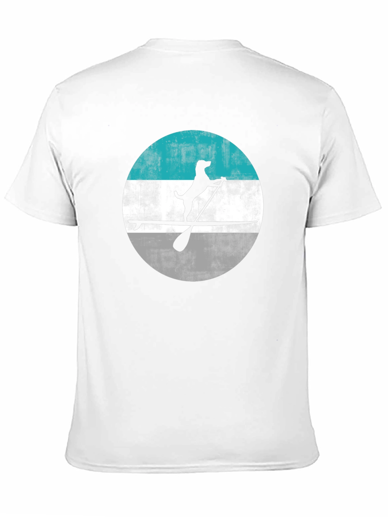 Black Dog Paddle Board T-Shirt - Black, Canine Adventure view 11