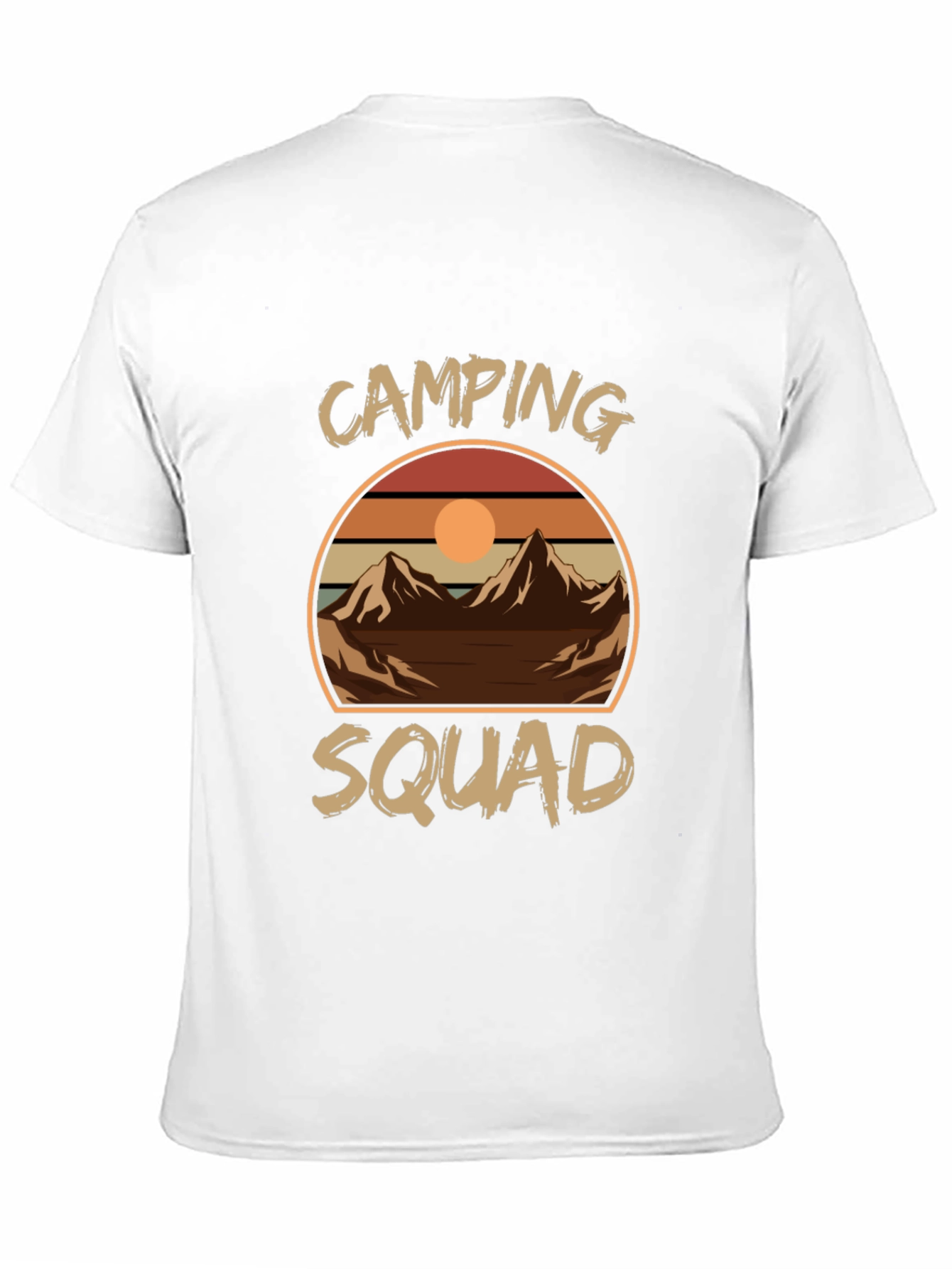 Black Camping Squad Tee - Retro Mountain Adventure Shirt view 11
