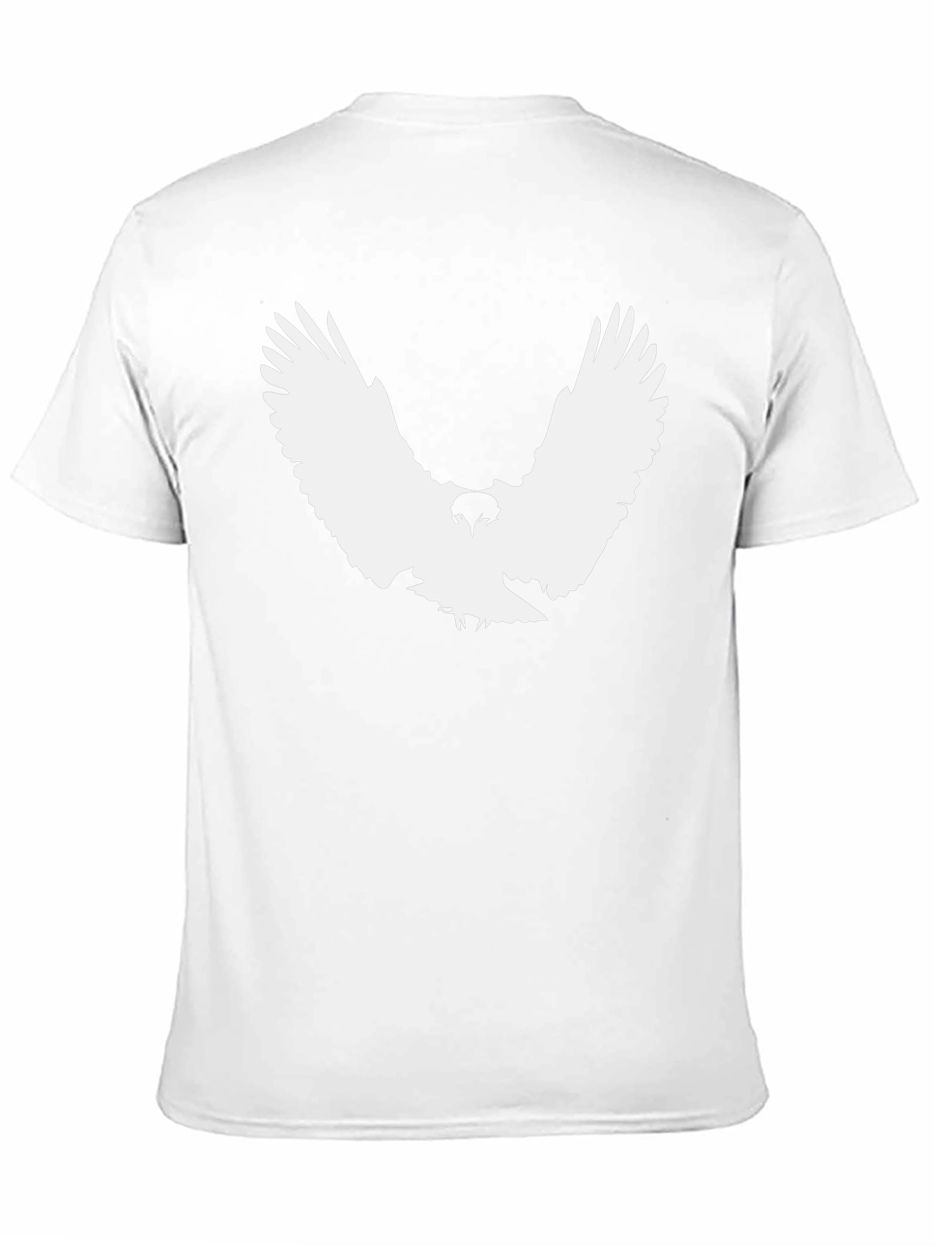 Black Black T-Shirt with White Eagle Graphic view 11