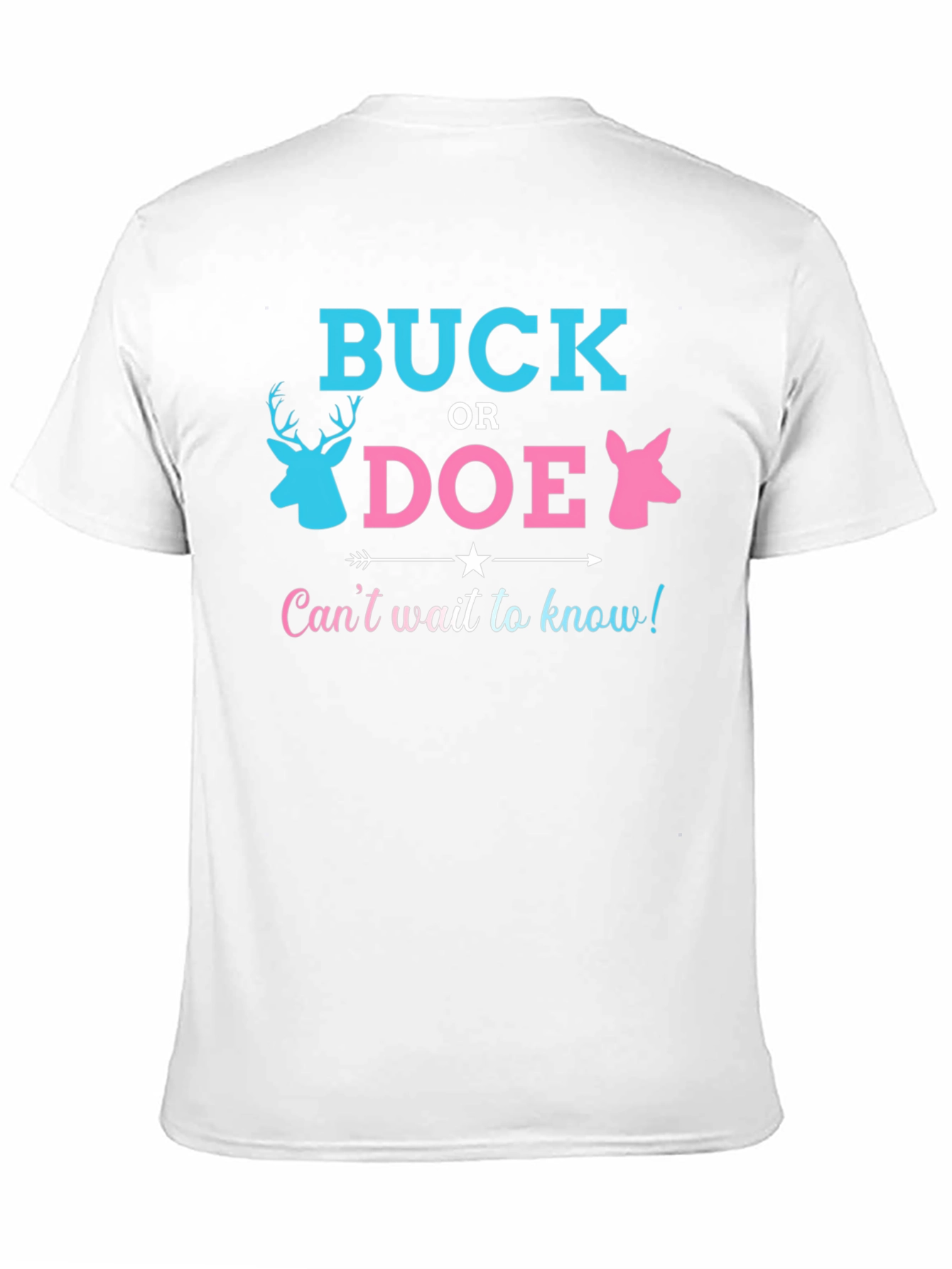 Black Buck or Doe Gender Reveal T-Shirt view 11