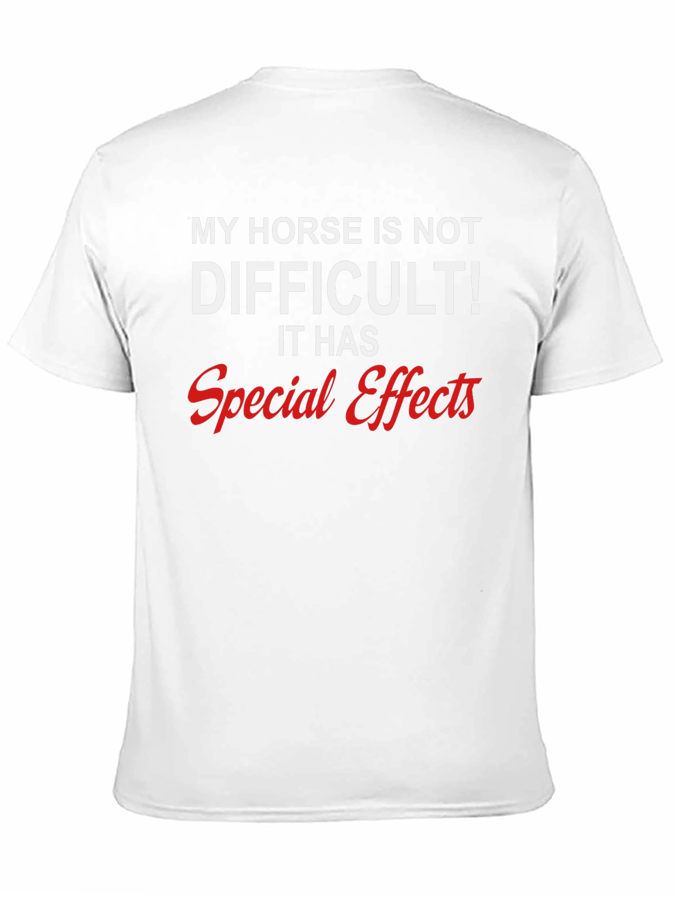 Black Funny Horse T-Shirt - Special Effects view 11