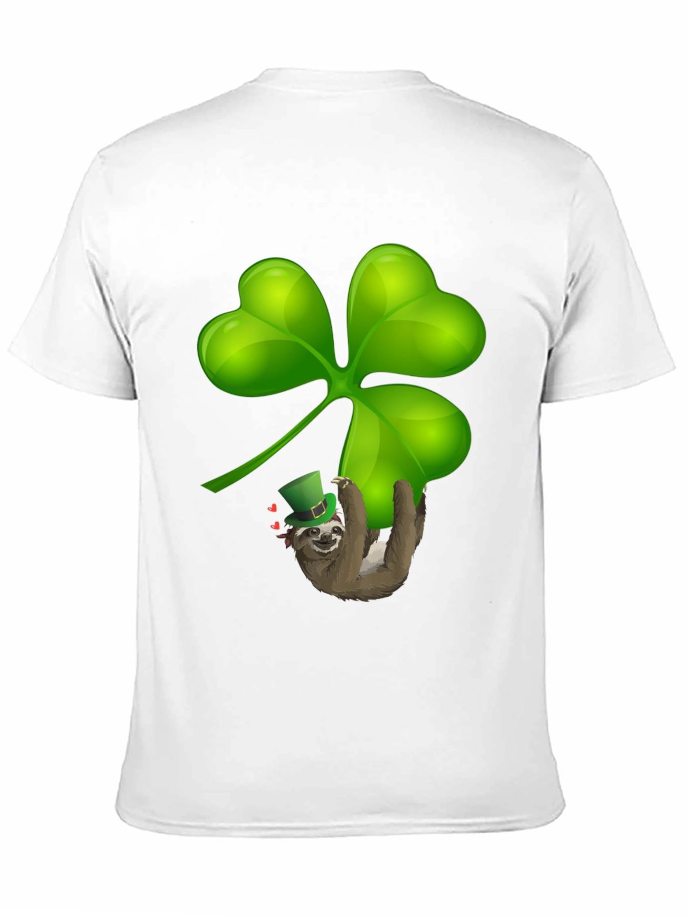 Black Sloth Shamrock T-Shirt - St. Patrick's Day Luck view 11