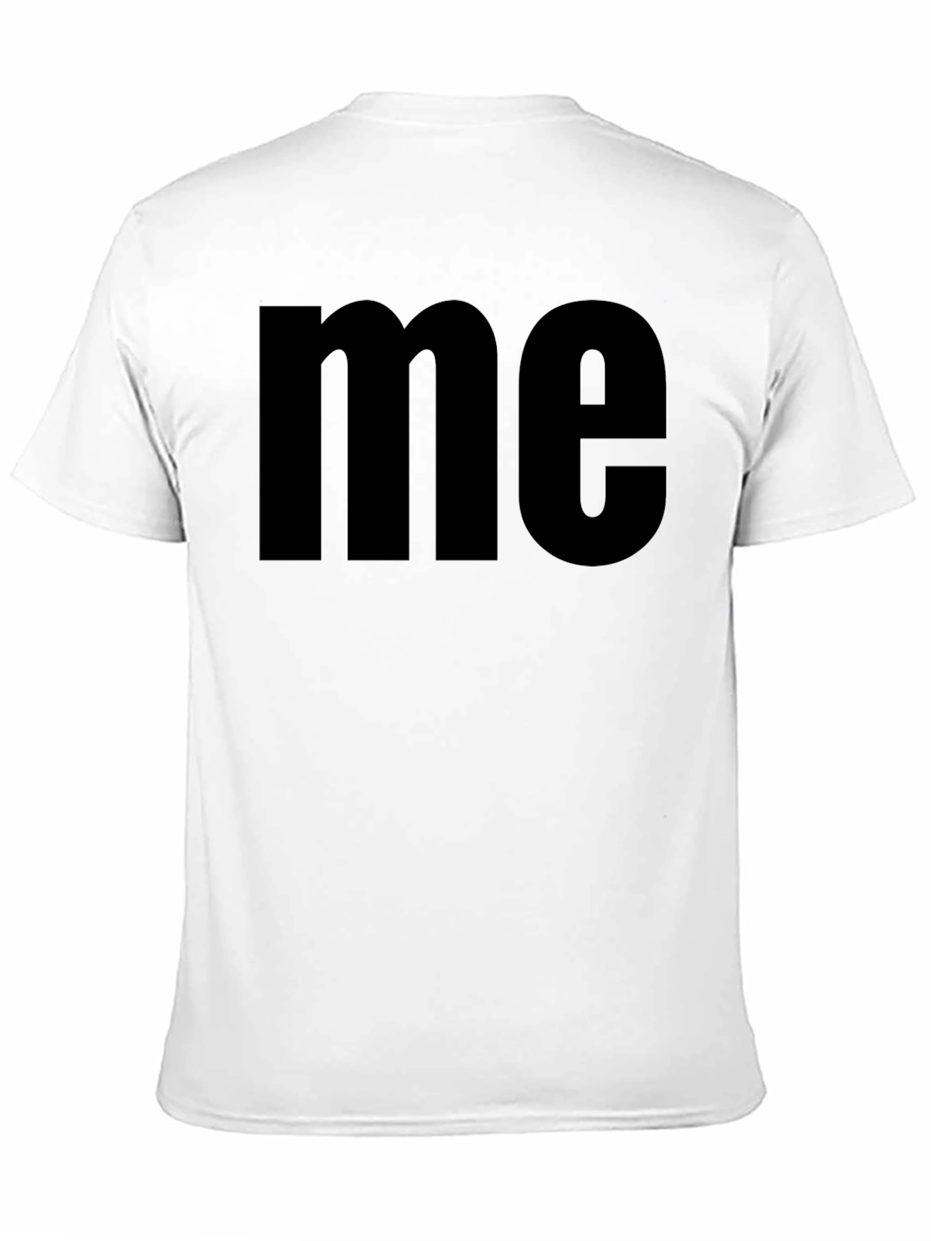 Black Simple 'Me' Graphic Tee - Black Cotton T-Shirt view 11