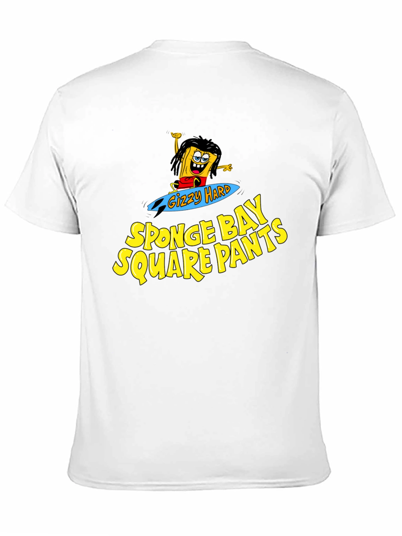 Black Sponge Bay Square Pants T-Shirt - Gizzy Hard Parody Tee view 11