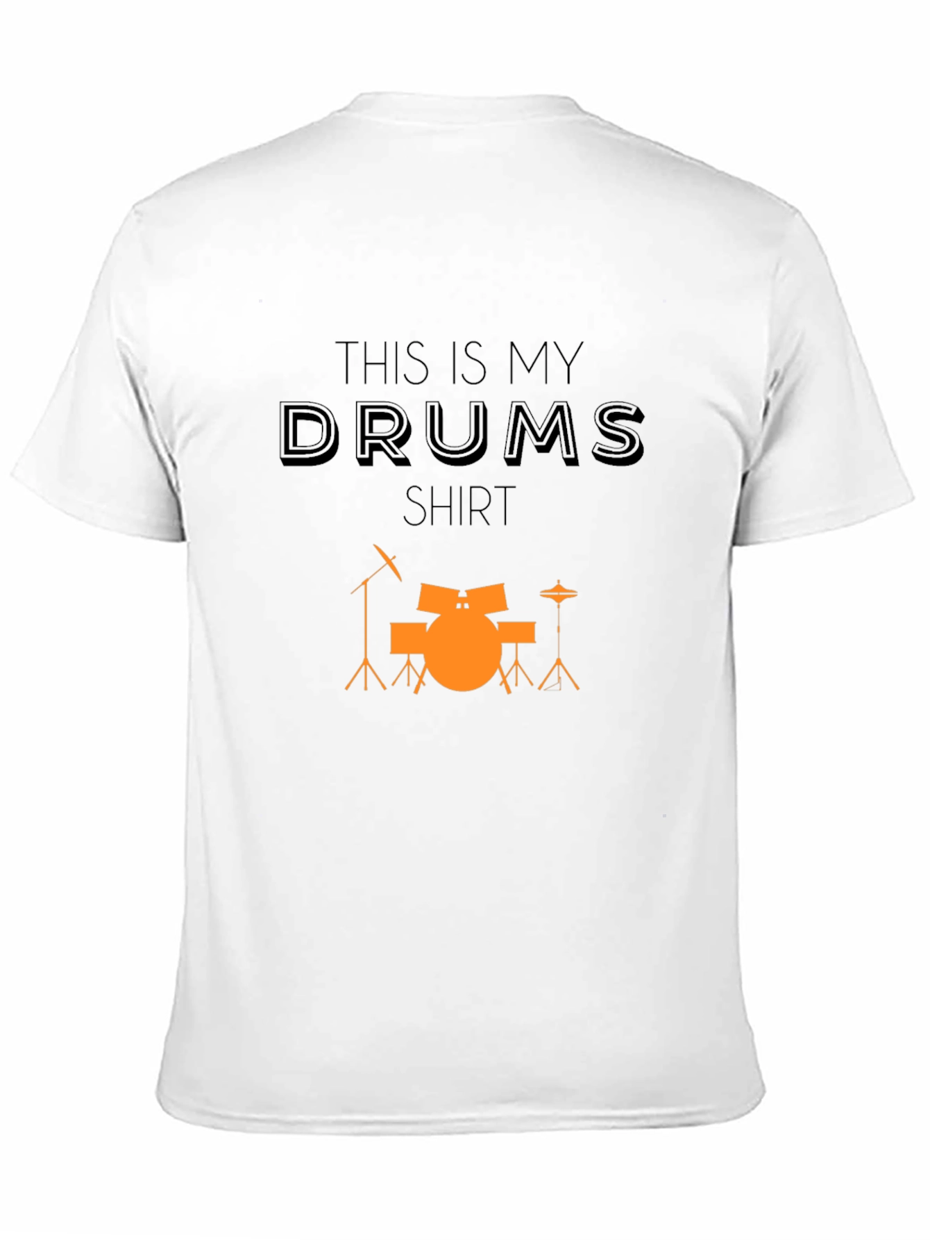 Black This Is My Drums Shirt Black Cotton Tee view 11