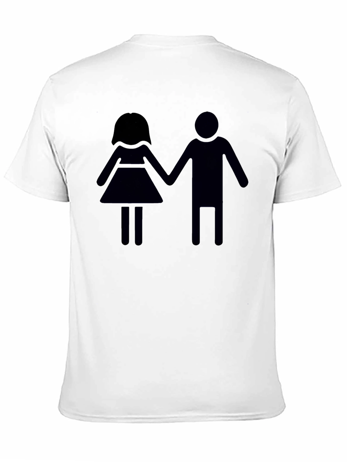 Black Stick Figure Couple Black T-Shirt view 11