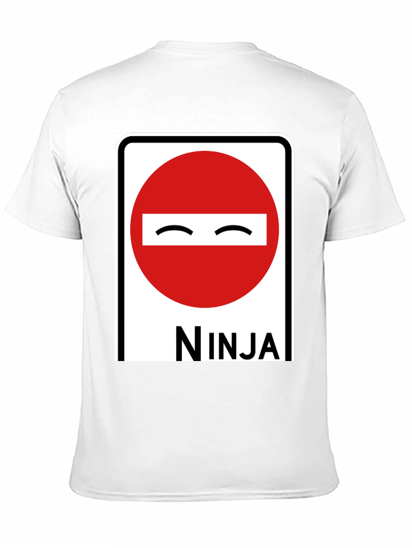 Black Ninja Road Sign Graphic T-Shirt view 11