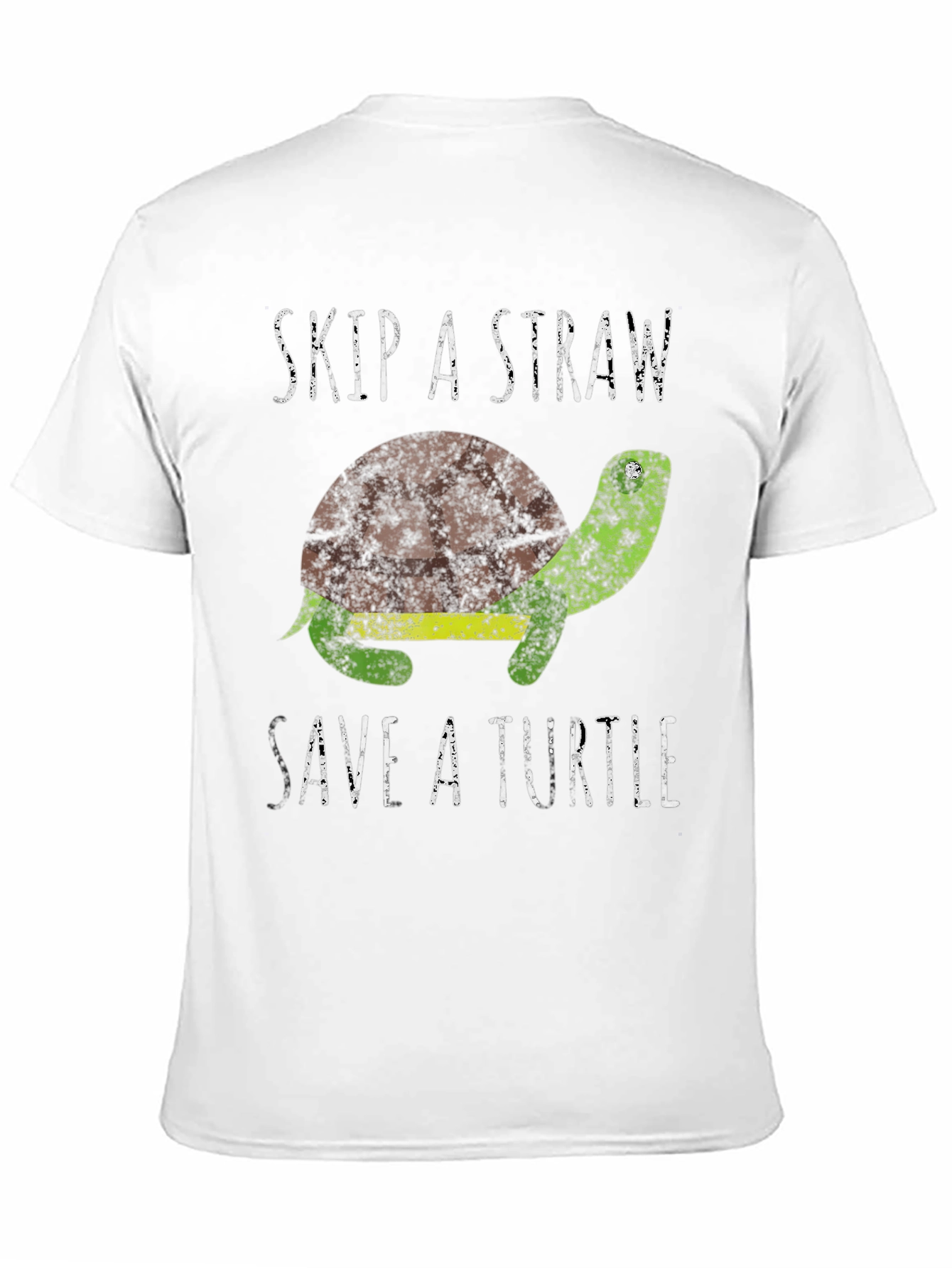 Black Skip A Straw Save A Turtle Graphic T-Shirt view 11