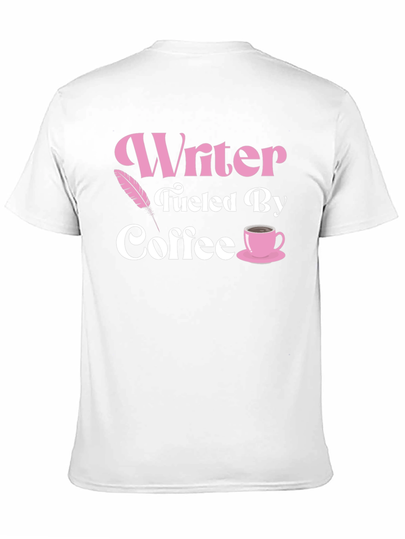 Black Writer Fueled By Coffee Black T-Shirt view 11